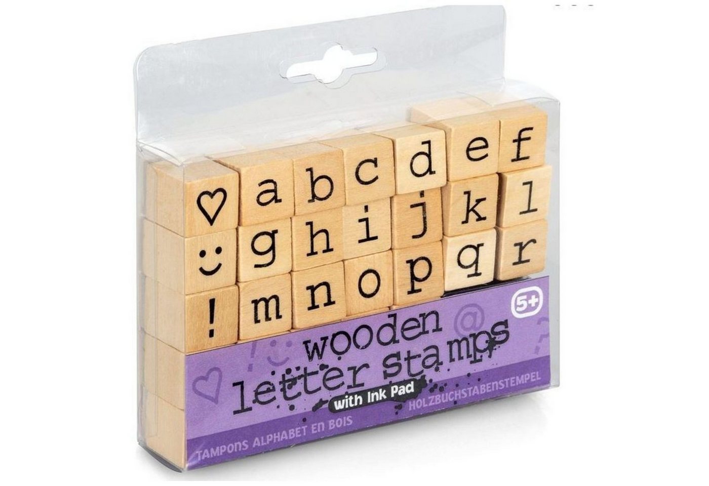Thumbnail - TOBAR Stempel Buchstaben Holzstempel mit Stempelkissen im 31er Set
