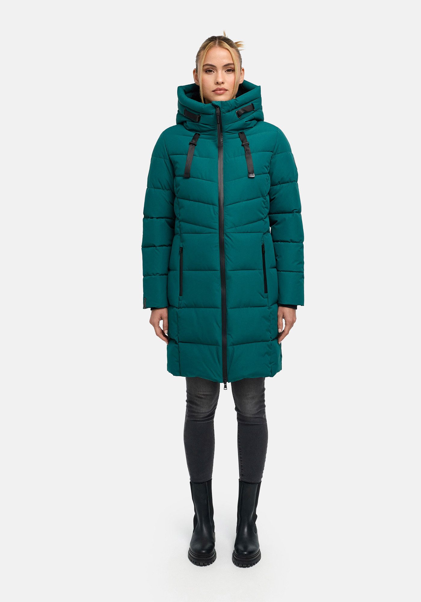 Marikoo Winterjacke Natsukoo XVI Stepp Mantel mit großer Kapuze