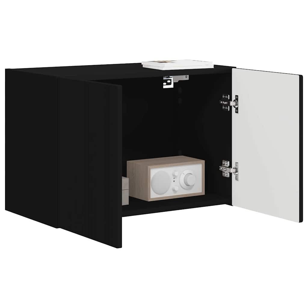 vidaXL TV-Wand TV-Wandschrank Schwarz 59,5 x 31 x 40 cm Holzwerkstoff, (1-S günstig online kaufen