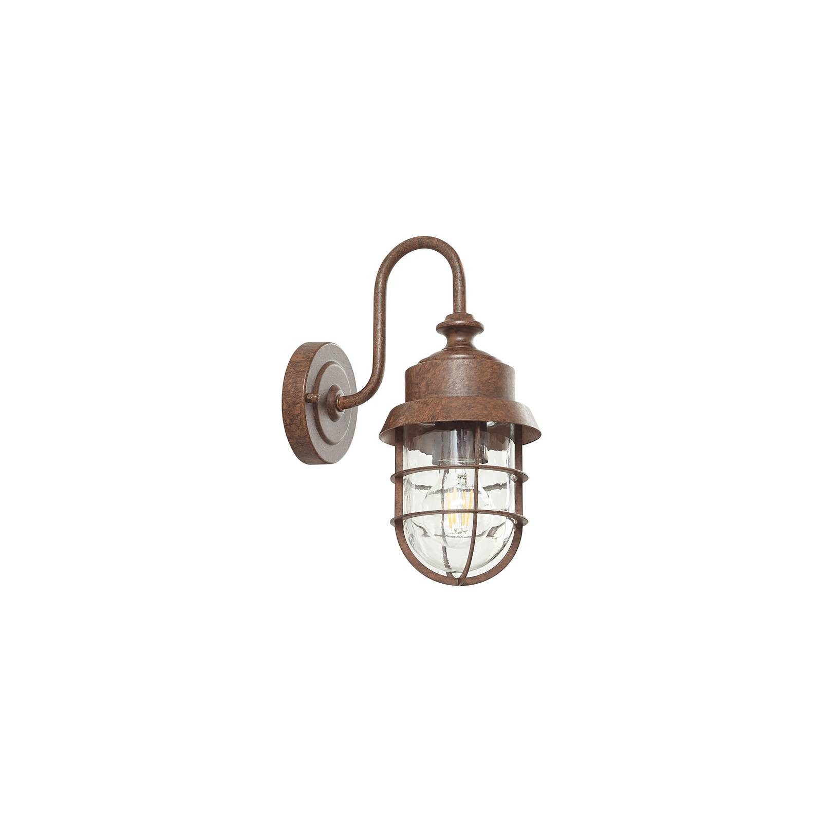 Lindby Außen-Wandleuchte Adalie, Metall, Braun IP44, 1 x 15 W LED