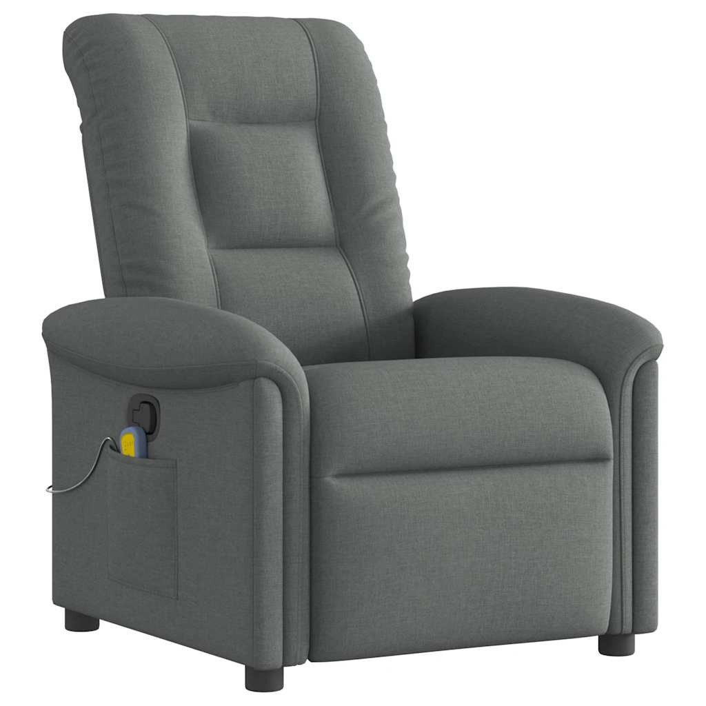 vidaXL Sessel Massage-Relaxsessel, Stoff, Dunkelgrau (1-St)