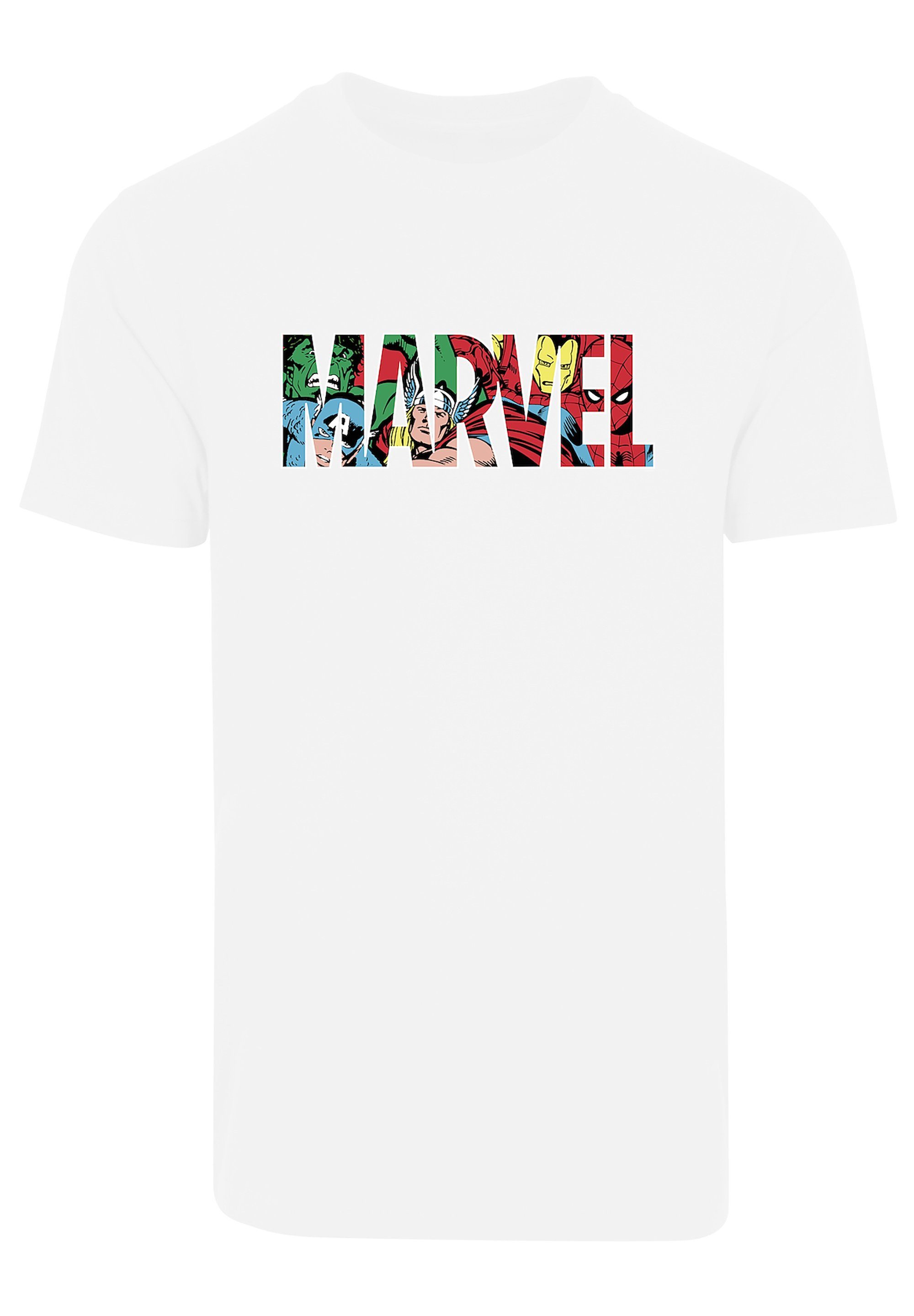 F4NT4STIC T-Shirt Marvel Logo Avengers weiß Merch,Regular-Fit,Basic,Logo Herren,Premium Print