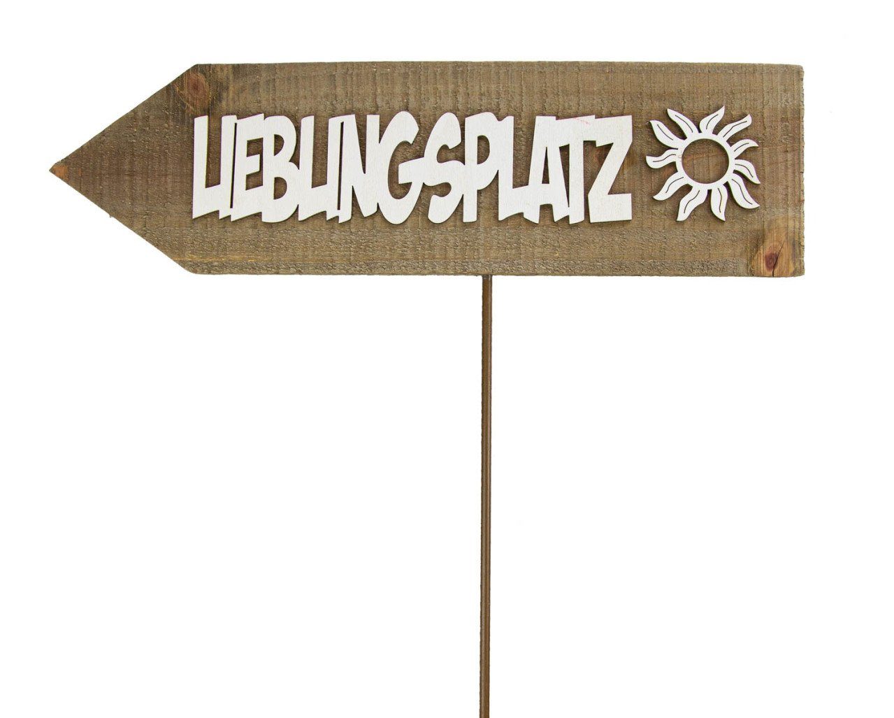 Dekofigur Riffelmacher Dekoschild Lieblingsplatz zum Stecken