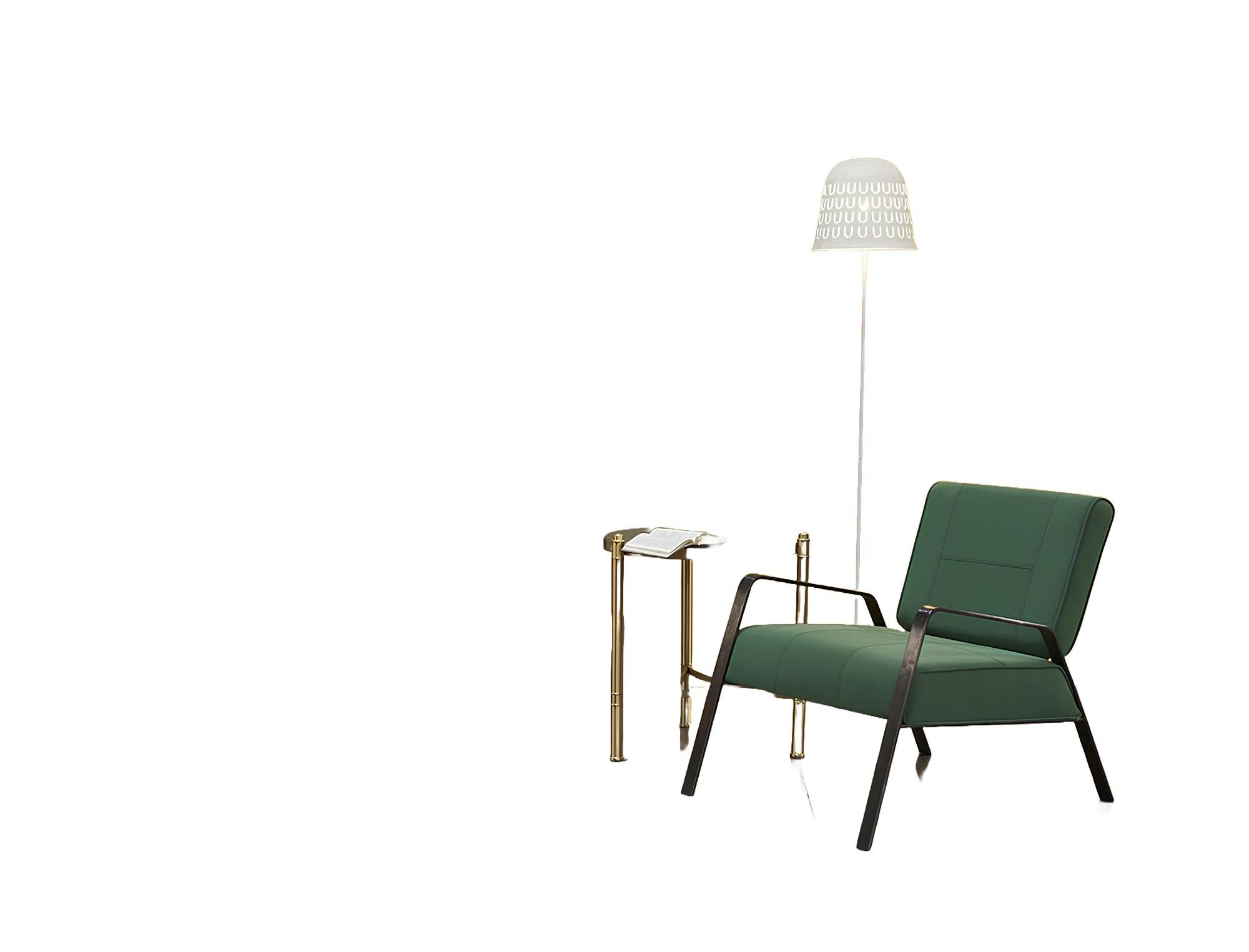 Xlmoebel Sessel Eleganter Ledersessel mit Lounge-Design und bequemen Ohren (Sessel), Hergestellt in Europa