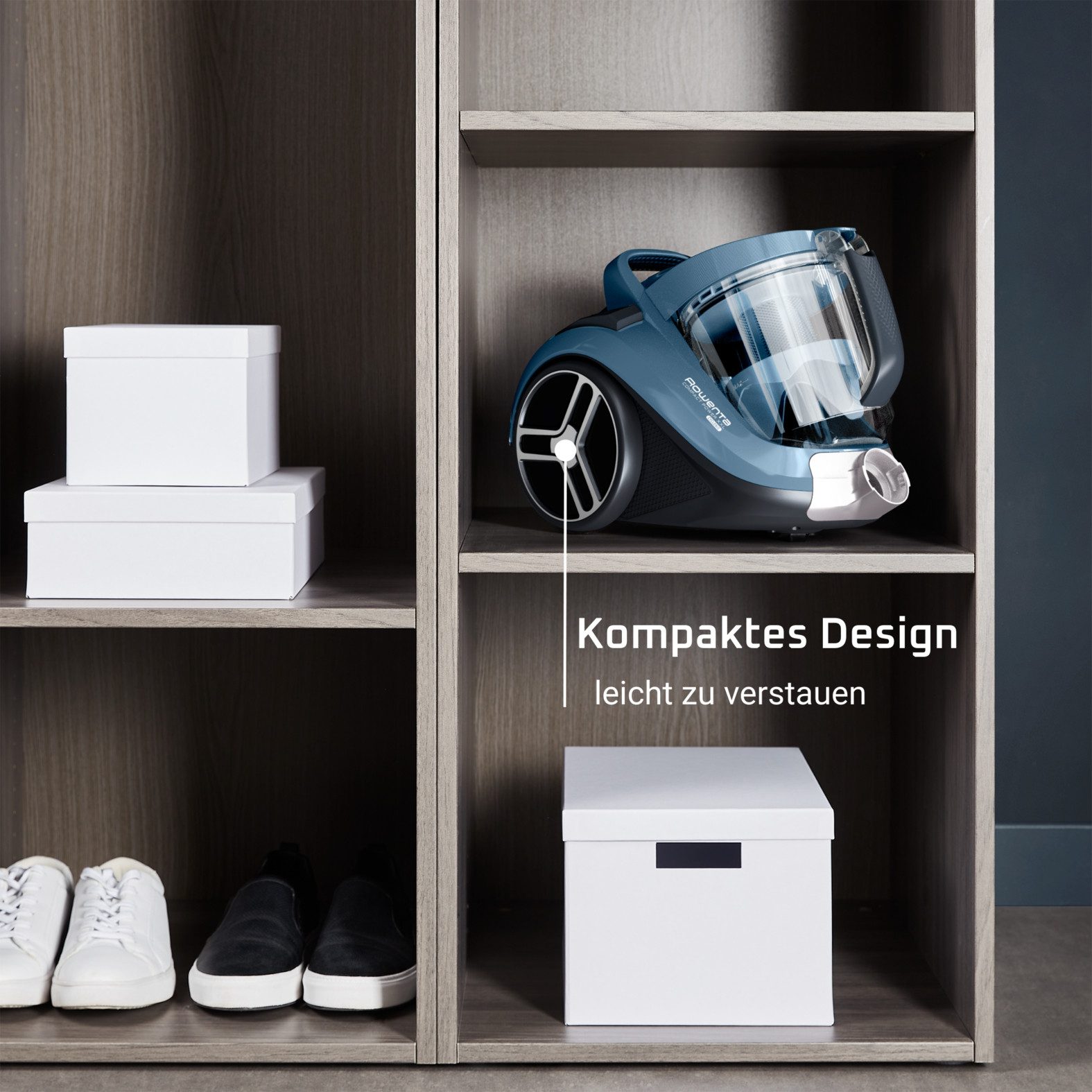 Rowenta Bodenstaubsauger Compact Power XXL, ohne Beutel, hohe Saugleistung, leicht & kompakt, 900 W, beutellos, XXL Fassungsvermögen, 99,98% Filtrierung, langes Kabel, RO4B11