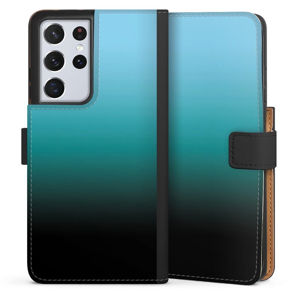 DeinDesign Handyhülle zweifarbig Farbverlauf schwarz Modern Darkness, Samsung  Galaxy S21 Ultra 5G Hülle Handy Flip Case Wallet Cover