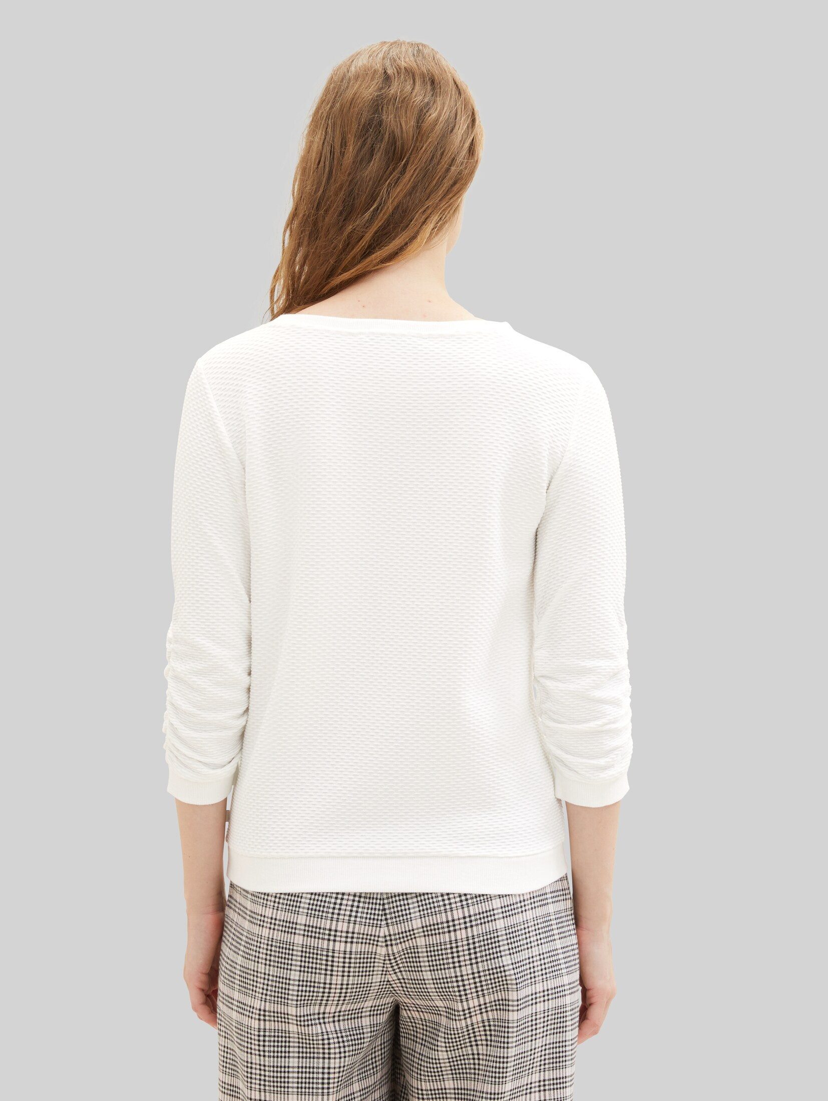 TOM TAILOR Denim Sweatshirt Strick & Sweatshirts Sweatshirt mit Raffungen