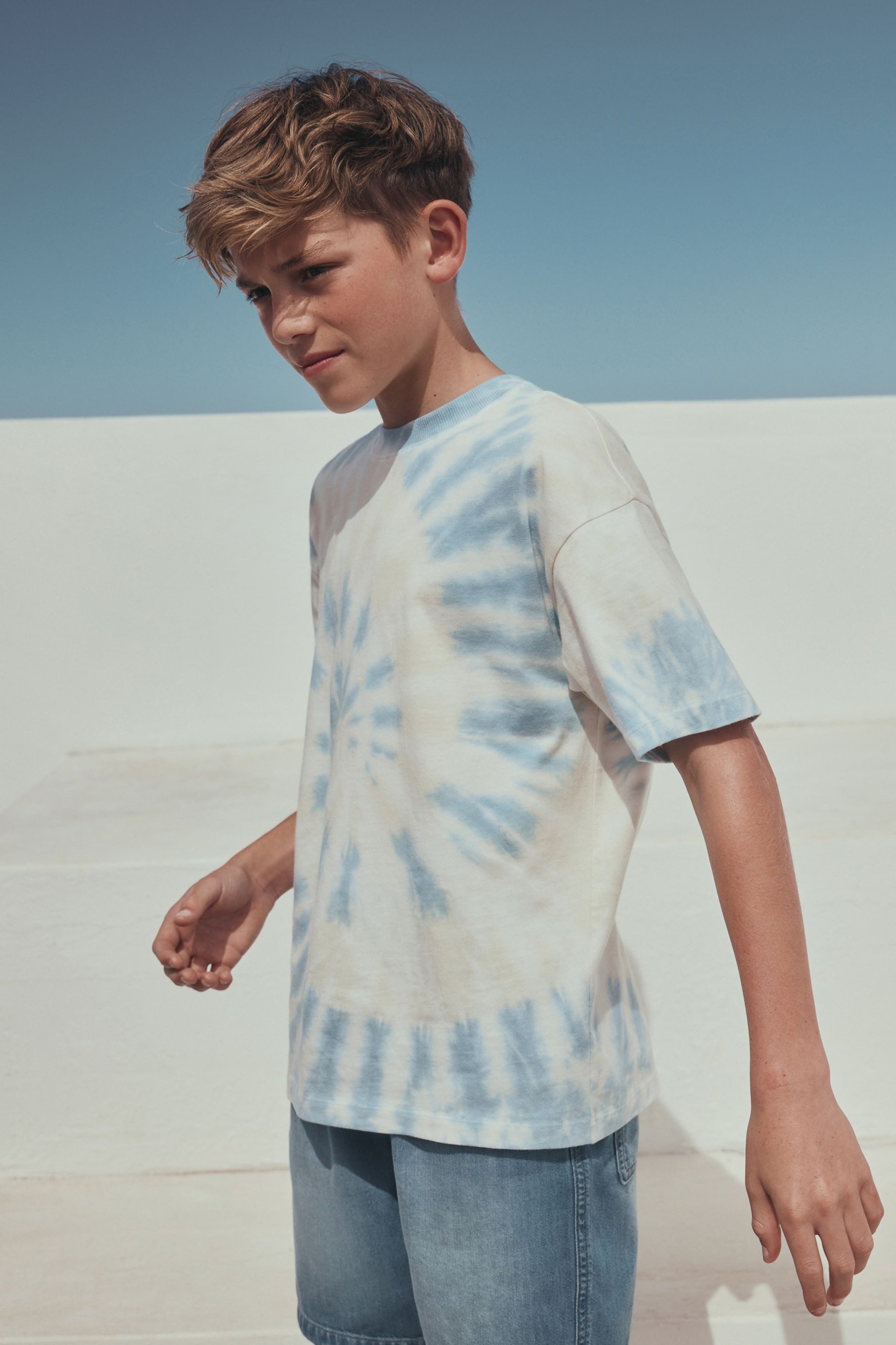 Next T-Shirt Batik-T-Shirt mit kurzen Ärmeln (1-tlg)