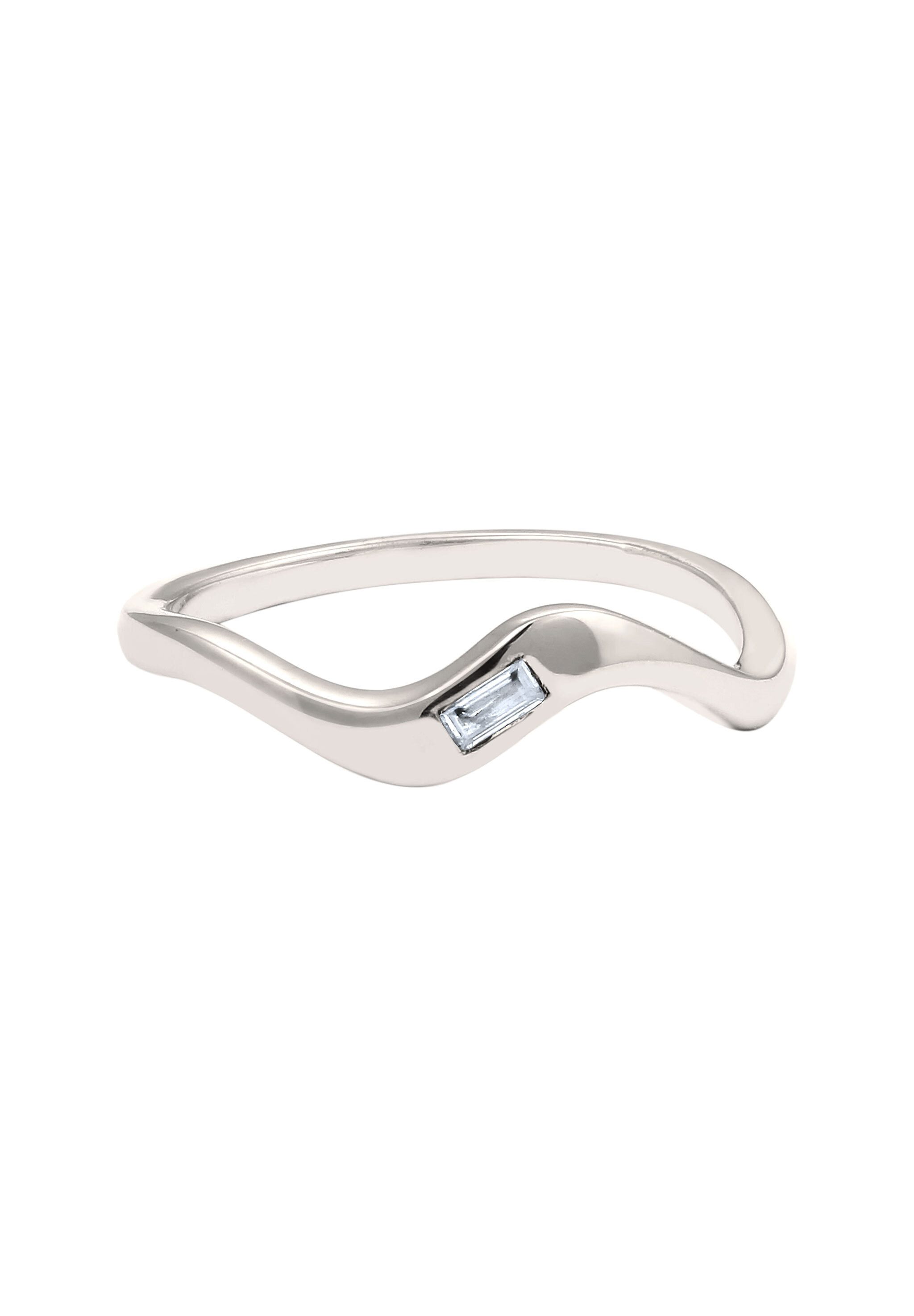 Elli Premium Fingerring Organic Topas Weiß 925 Sterling Silber günstig online kaufen