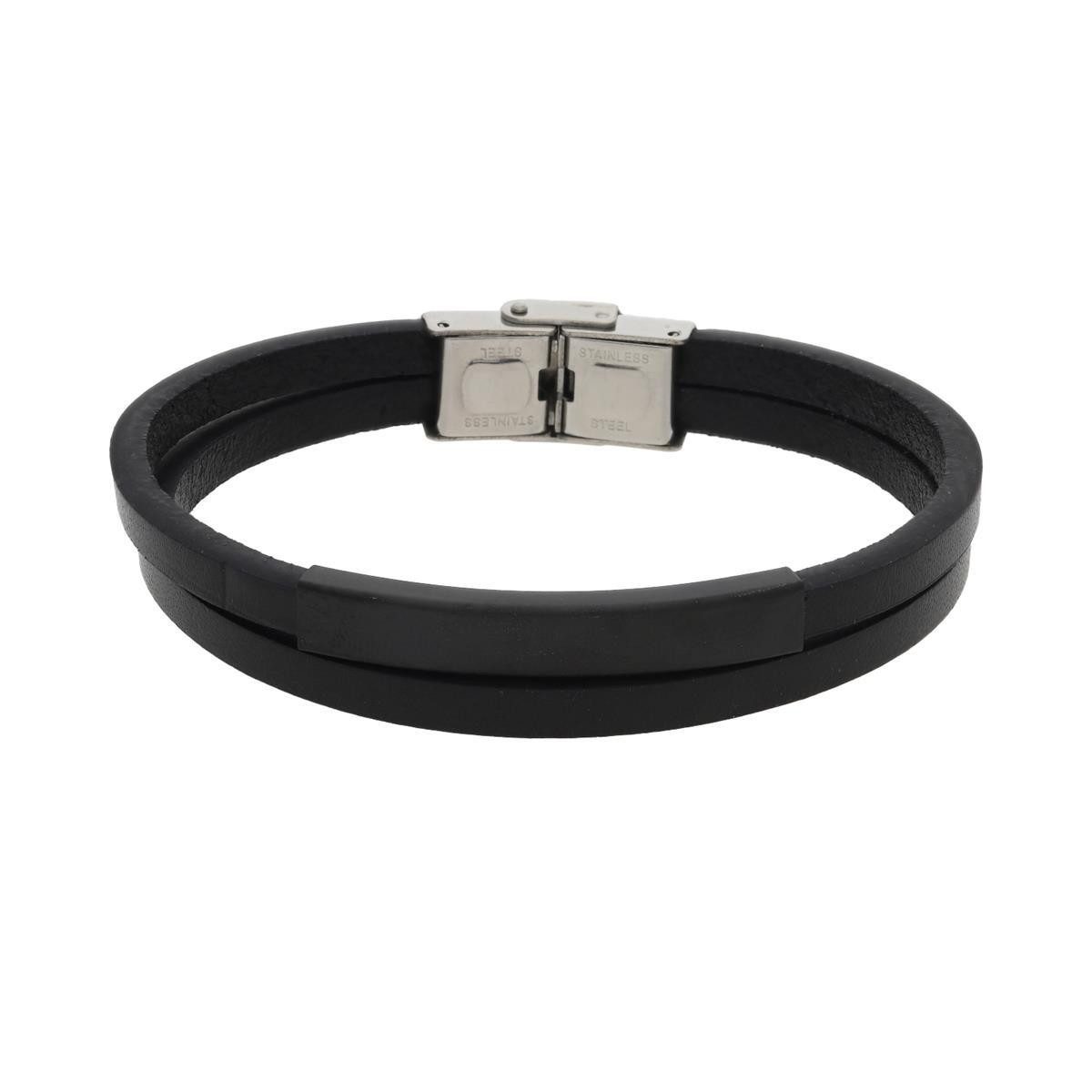 Lederarmband JUwelmaLux Armband Leder Edelstahl JL45-03-0001