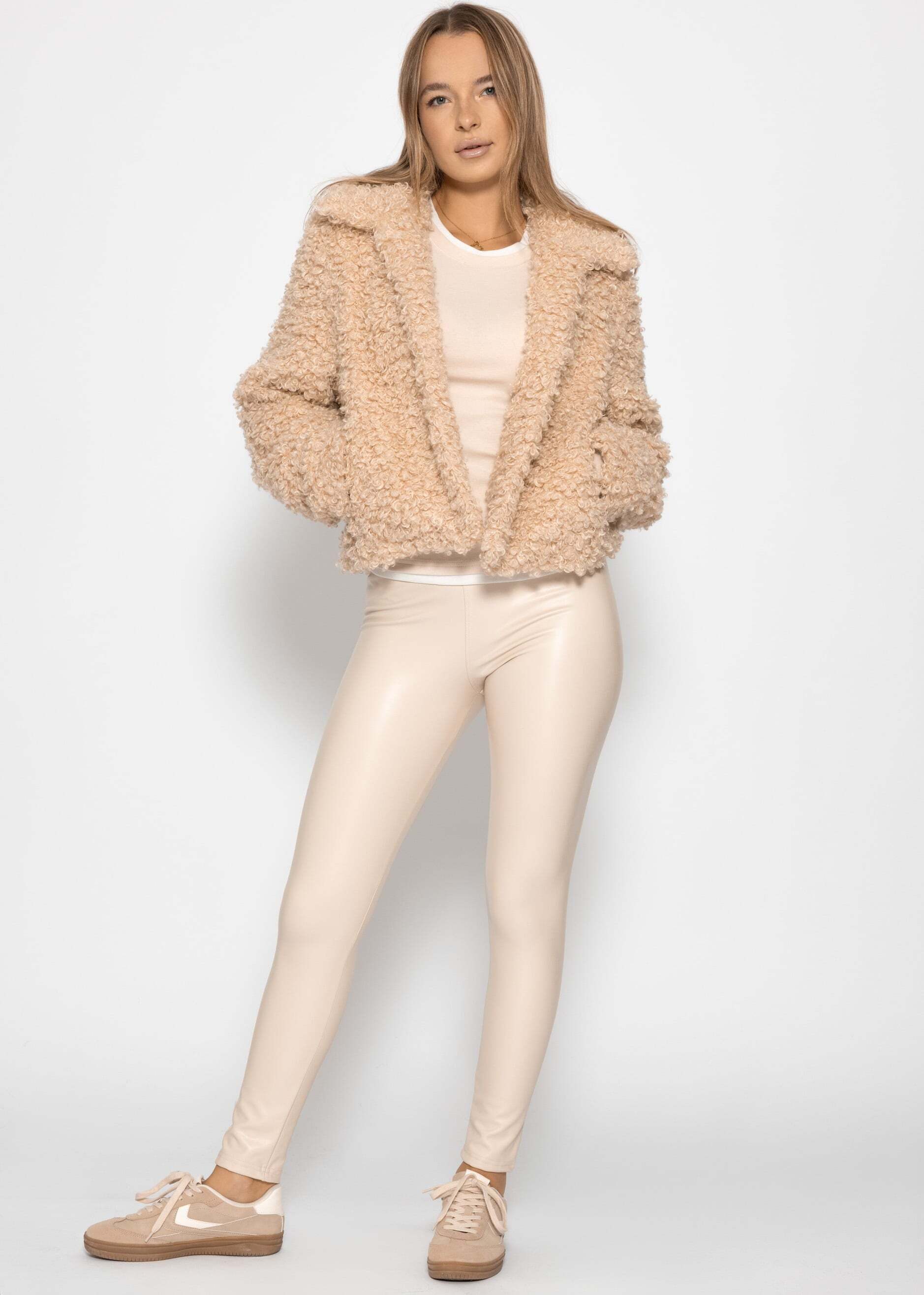SASSYCLASSY Lederhose Highwaist Thermoleggings Damen in Lederoptik Skinny L günstig online kaufen