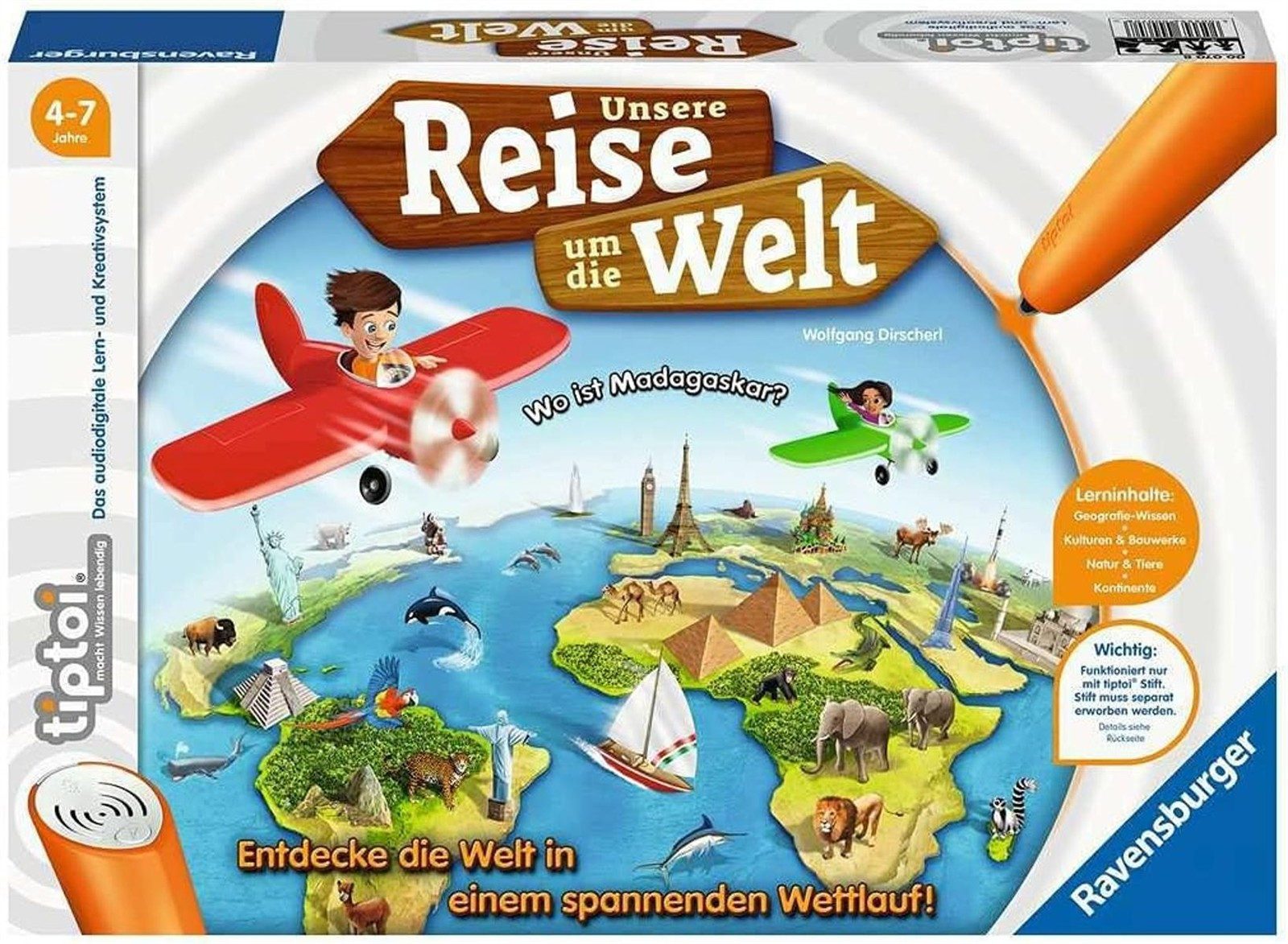 Ravensburger Lernspielzeug Ravensburger tiptoi Spiel 00070 Unsere Reise um die Welt 4+