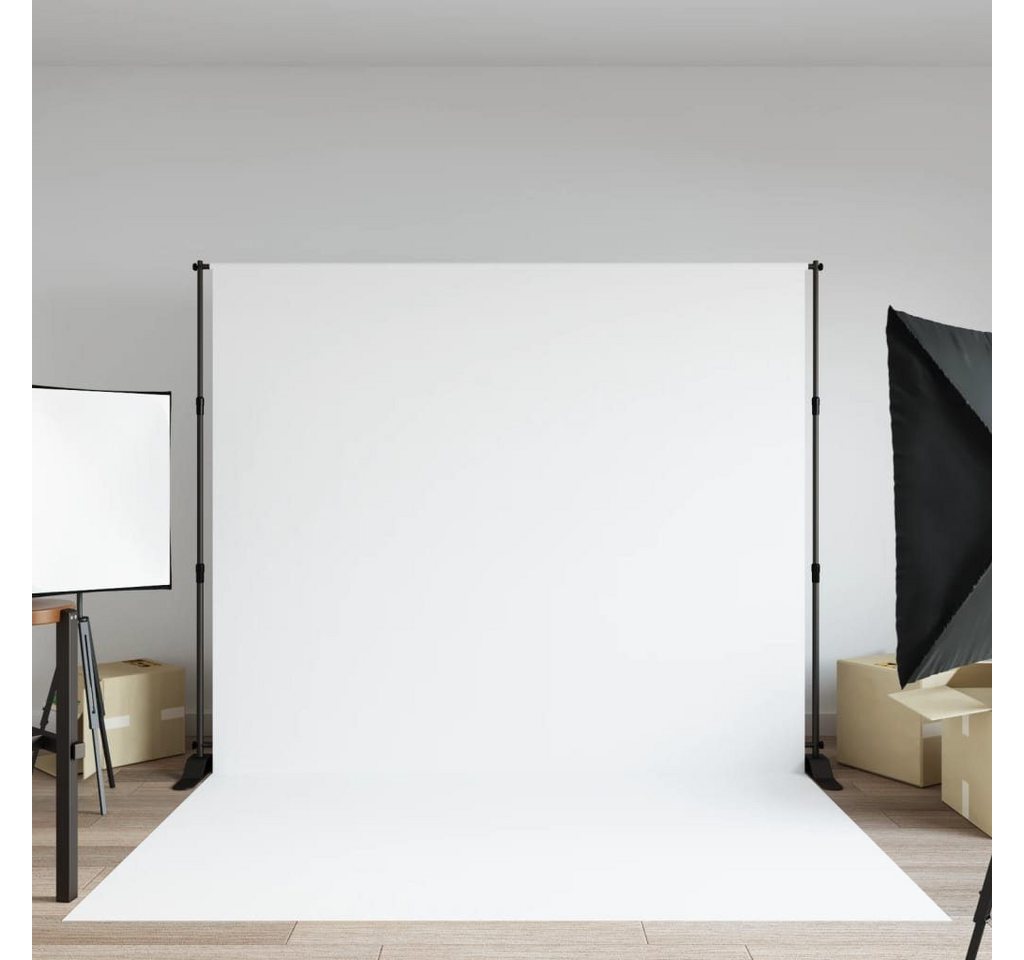 MOPUEA Hintergrundtuch 2,55x2m Faltbare weiße Tuch Fotohintergrund Fotostudio weißer Screen, Hintergrund für Produkt Porträt Video Fotografie mit 4 Nägeln