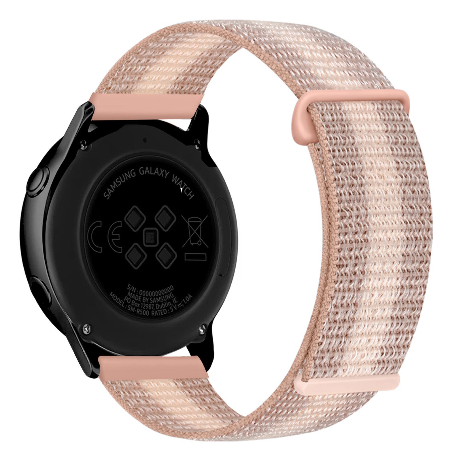 Tec-Expert Smartwatch-Armband für Samsung Galaxy Watch Active 40 mm Armband Ersatz Wechsel Band, Nylon Textil mit Klettverschluss, stufenlos Verstellbar, atmungsaktiv
