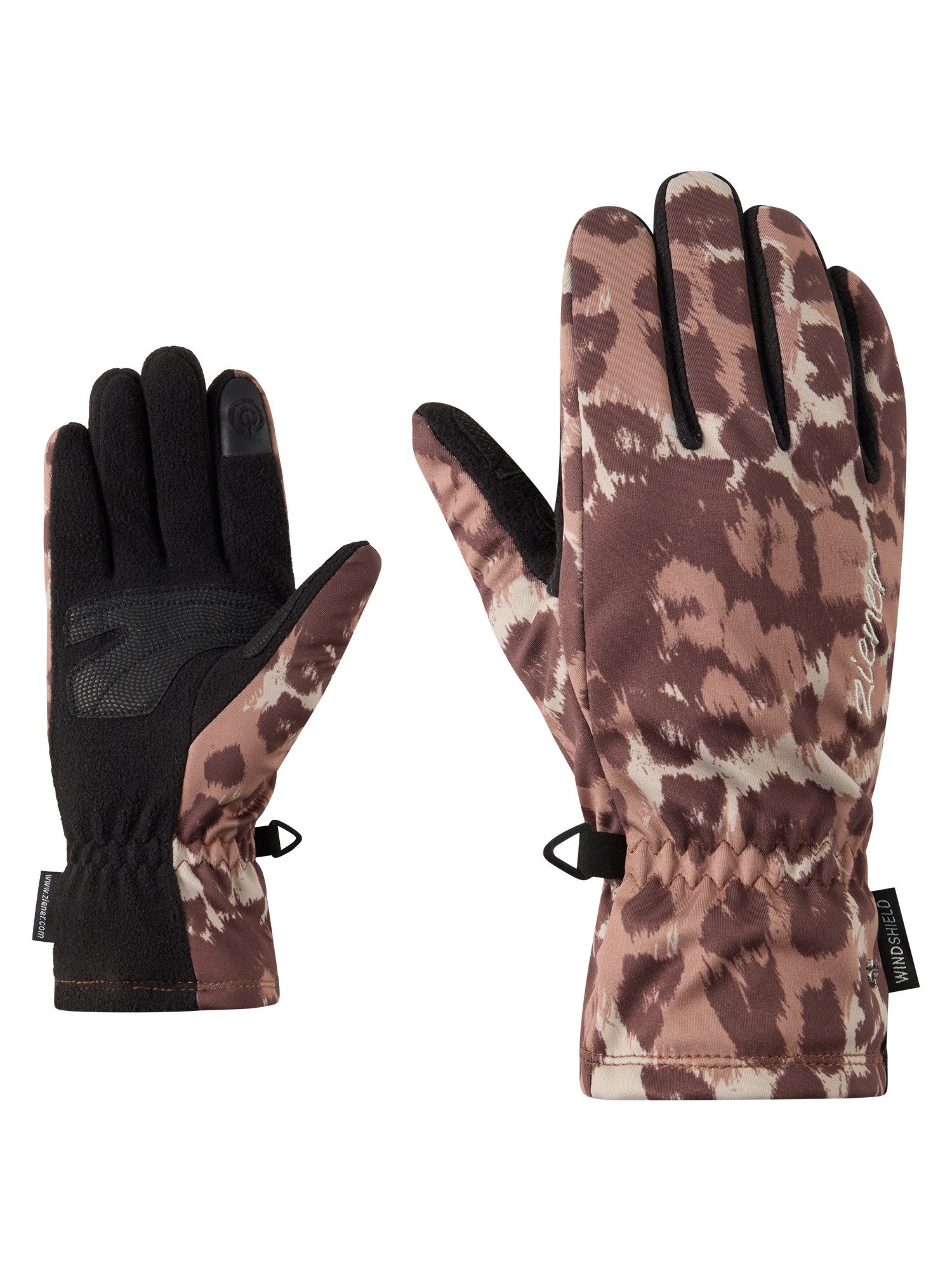Ziener Multisporthandschuhe IWAANA-Z TOUCH DAMEN windabweisend, wasserabweisend, atmungsaktiv, warm, TOUCH-Funktion