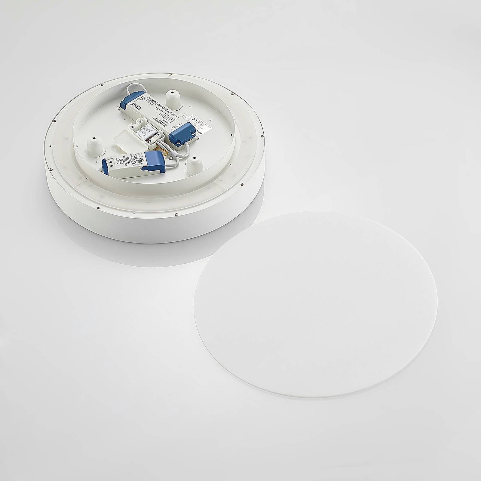 Arcchio LED Deckenleuchte Vanida, dimmbar, Modern, Acryl, weiß, 1 Aluminium, LED-Leuchtmittel fest flammig, verbaut, inkl. Leuchtmittel, LED warmweiß