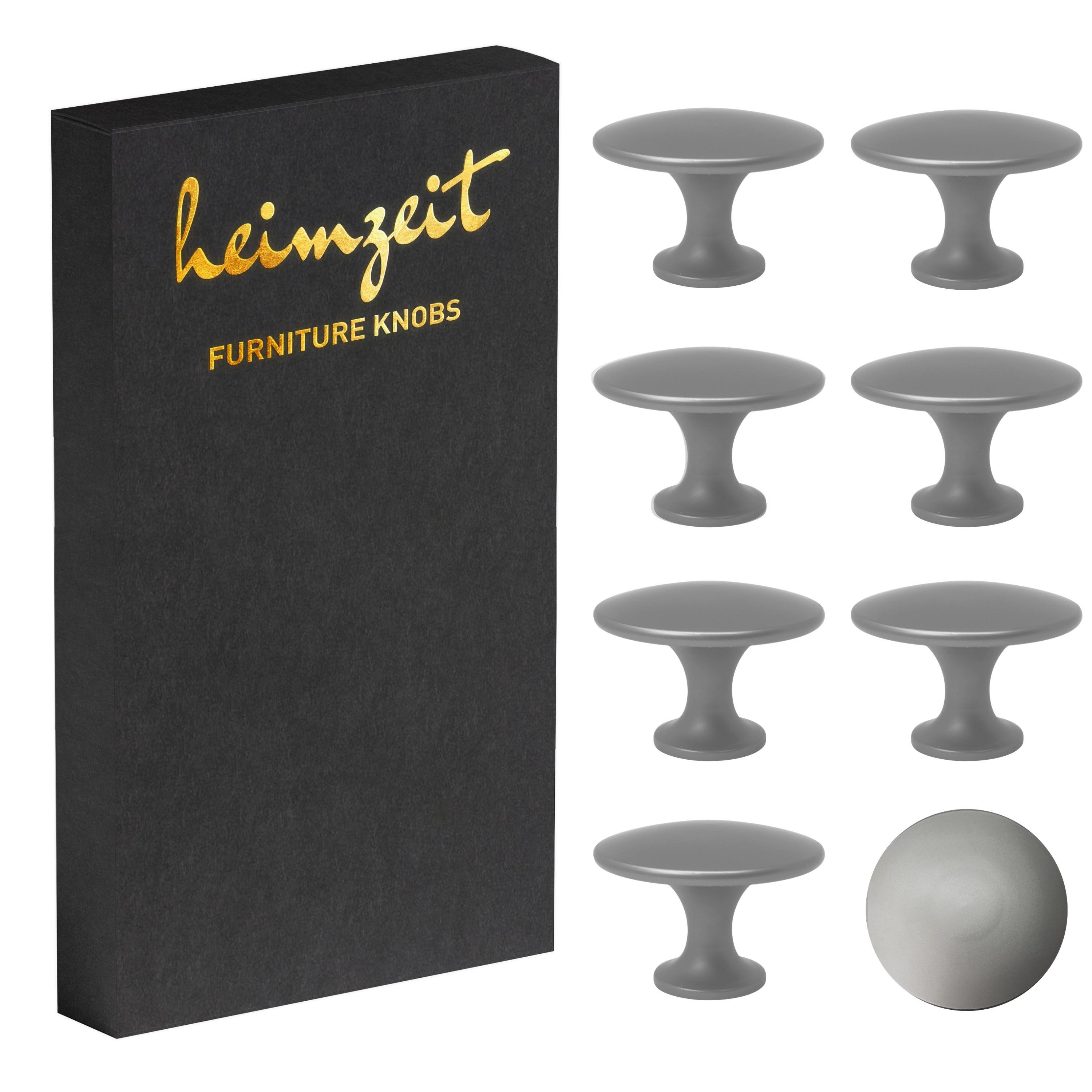 heimzeit Möbelgriff heimzeit Möbelknöpfe Scandi - 8 Stück (Set), für Schubladen, Türen und Kommoden, inkl. Schraube