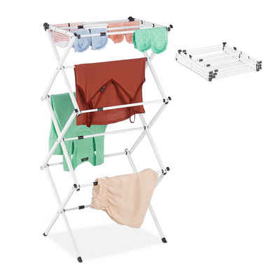 relaxdays Wäscheständer »Wäscheständer klappbar & ausziehbar«, Weiß