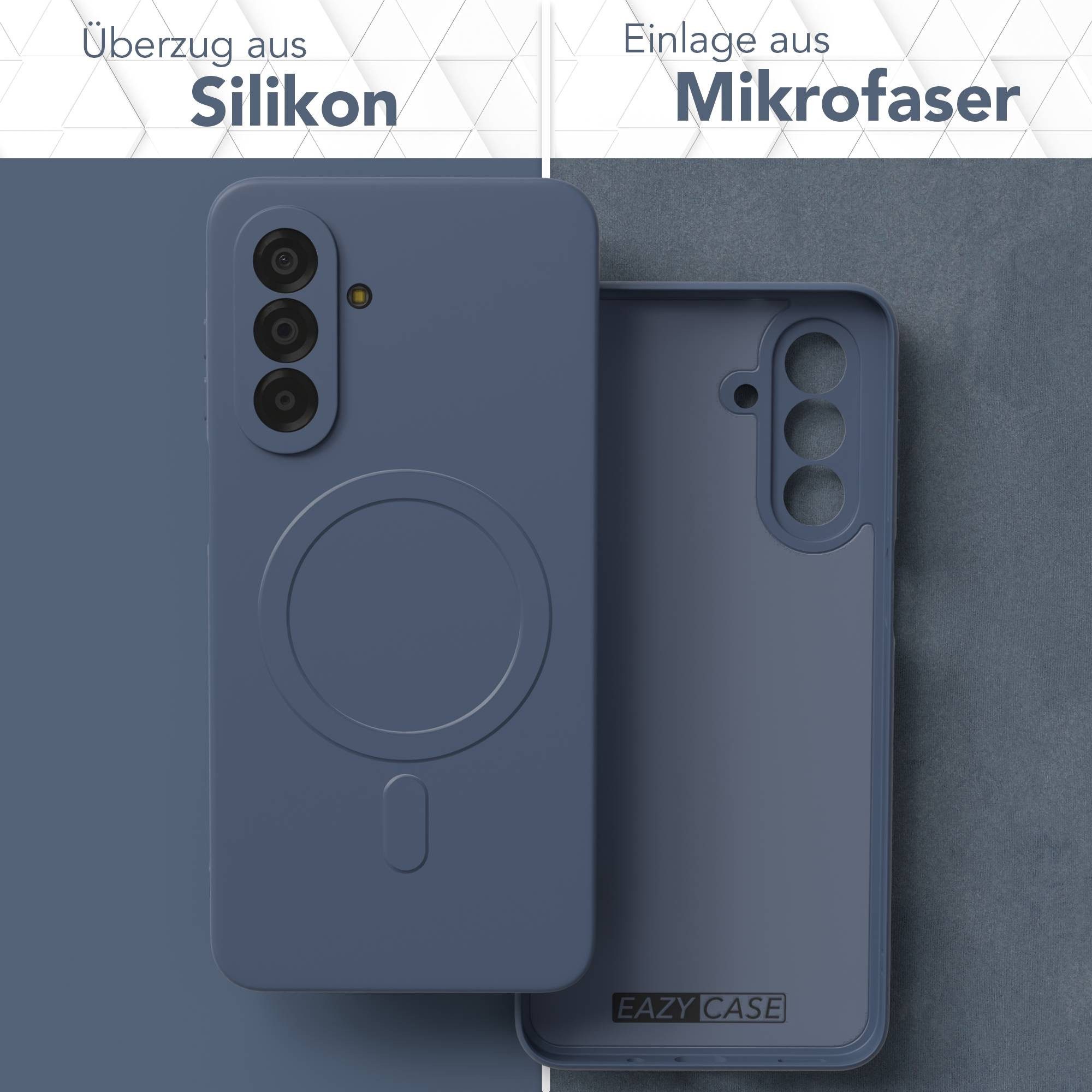EAZY CASE Handyhülle MagSafe Silikon für Samsung Galaxy A17 6,7 Zoll, Softcase mit MagSafe mattierte Silikonhülle Back Cover Petrol – Bild 3 von 5