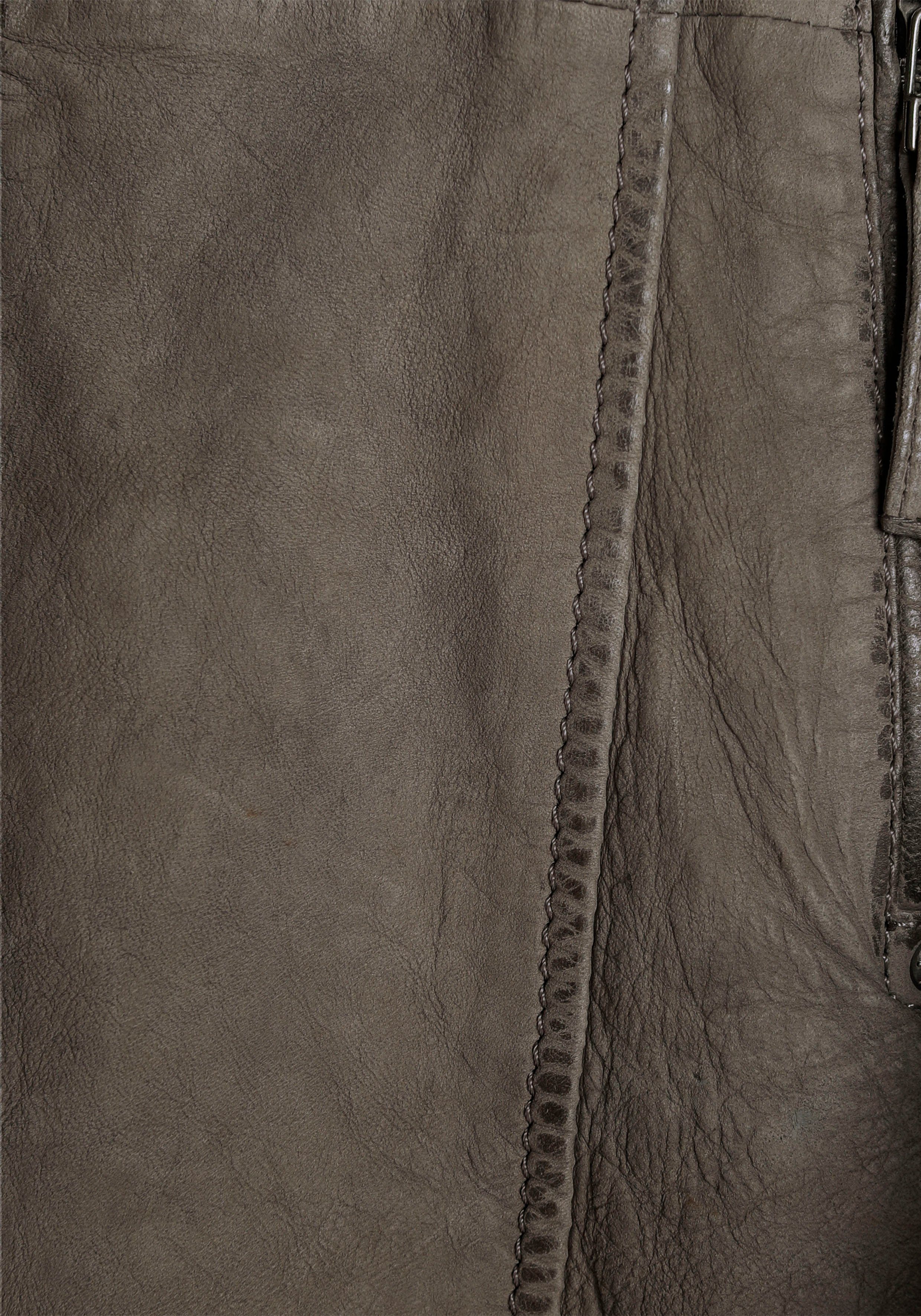 Gipsy Riegeln Lederjacke Taille mit seitlichen in der grey NILAH