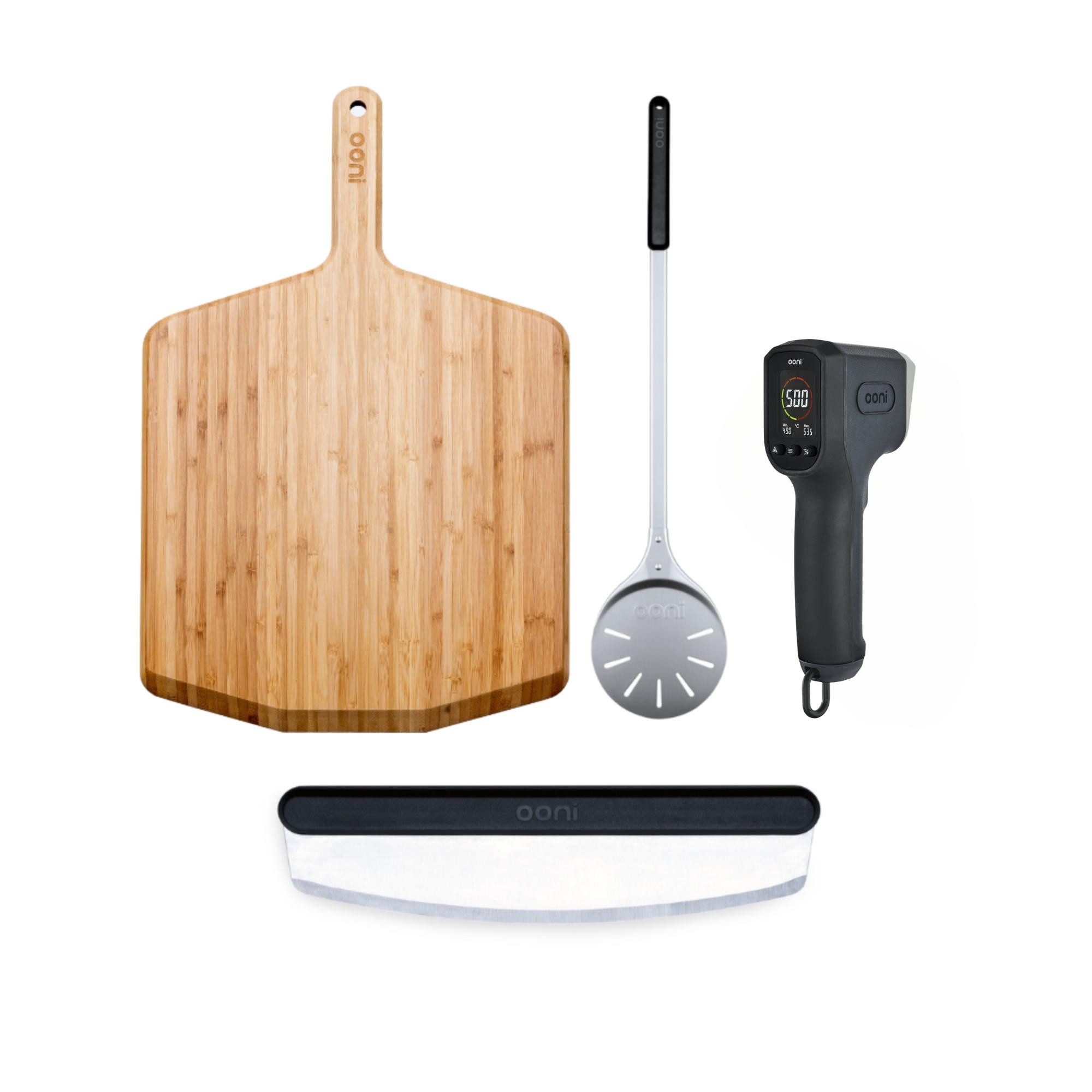 Ooni Pizzaofen Ooni Premium Zubehör Paket mit 16" Bambusbrett
