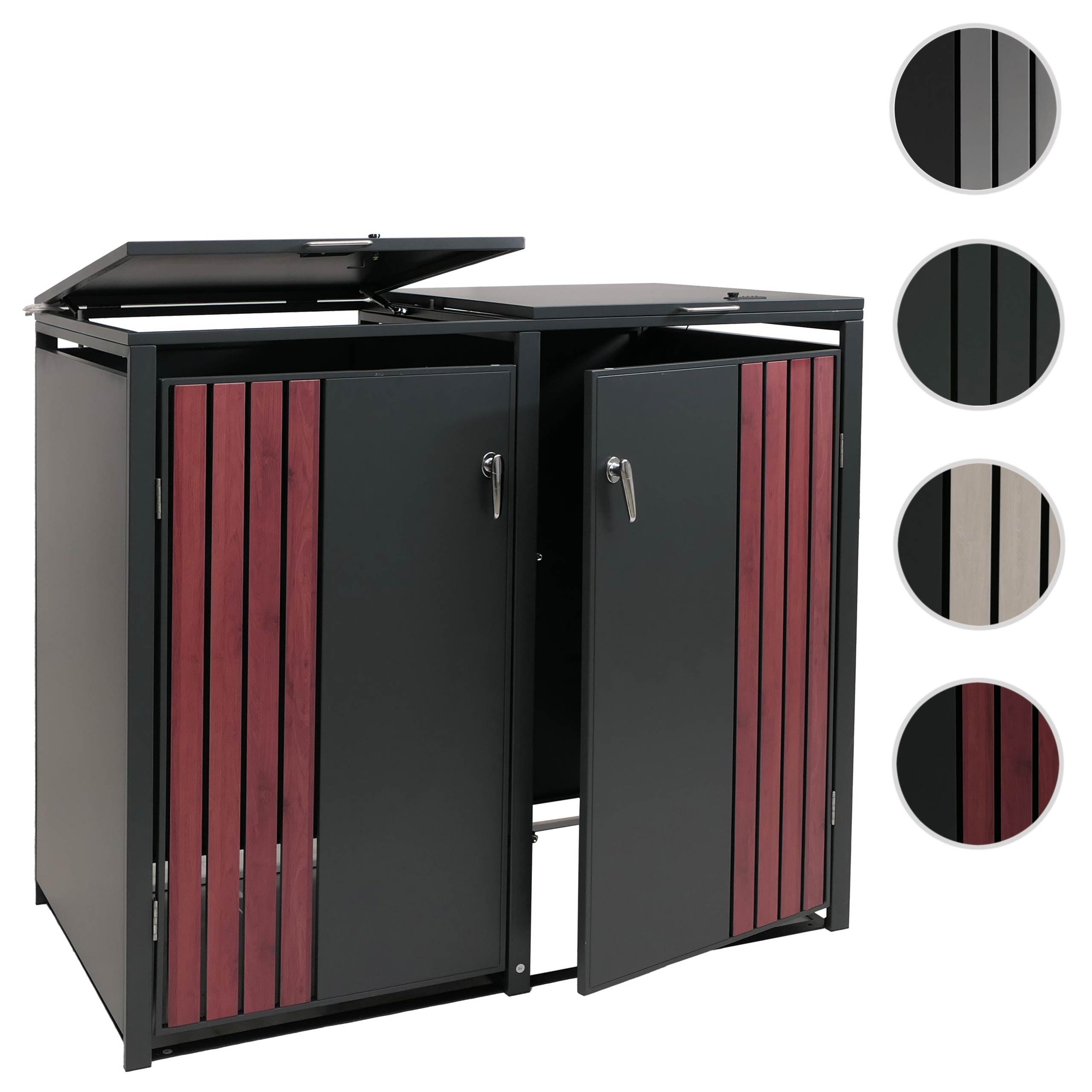 MCW Mülltonnenbox MCW-O67-2 (1 St), Für 2 Mülltonne mit 80 bis 240 Liter Fassungsvermögen