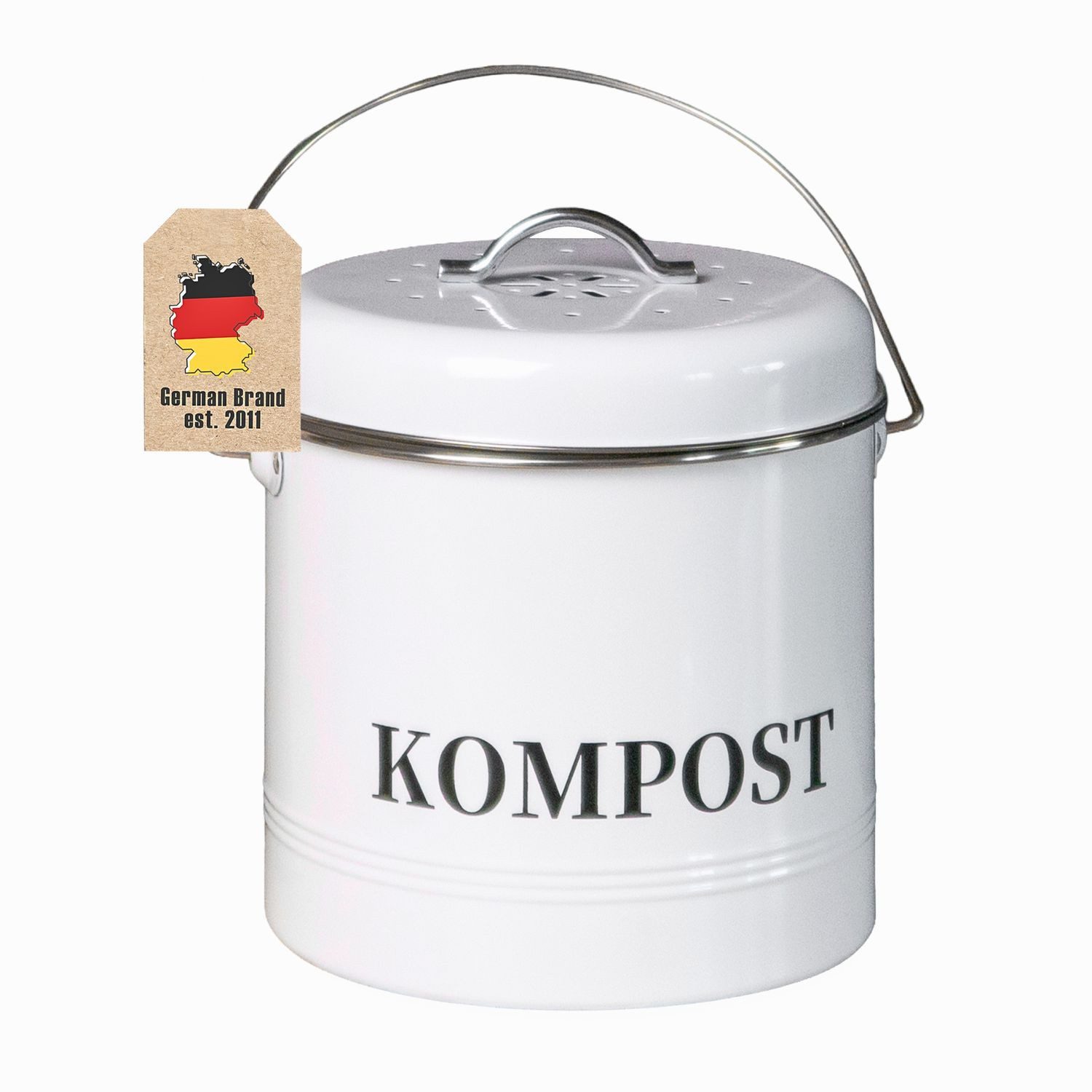 Intirilife Komposter, BxTxH: 21.5x19x20.5 cm, 3 l, (1 St), 3 Liter Füllmenge - Behälter für Müll Bioabfall Kompost