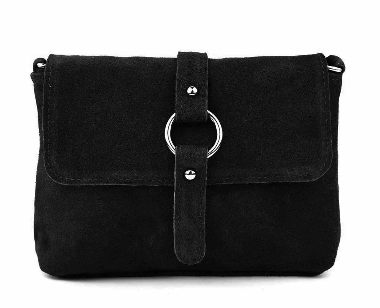 ITALYSHOP24 Schultertasche Made in Italy Damen Leder Tasche Umhängetasche Handtasche CrossOver, Schultertasche CrossBody Wildleder Abendtasche Echtleder Messenger