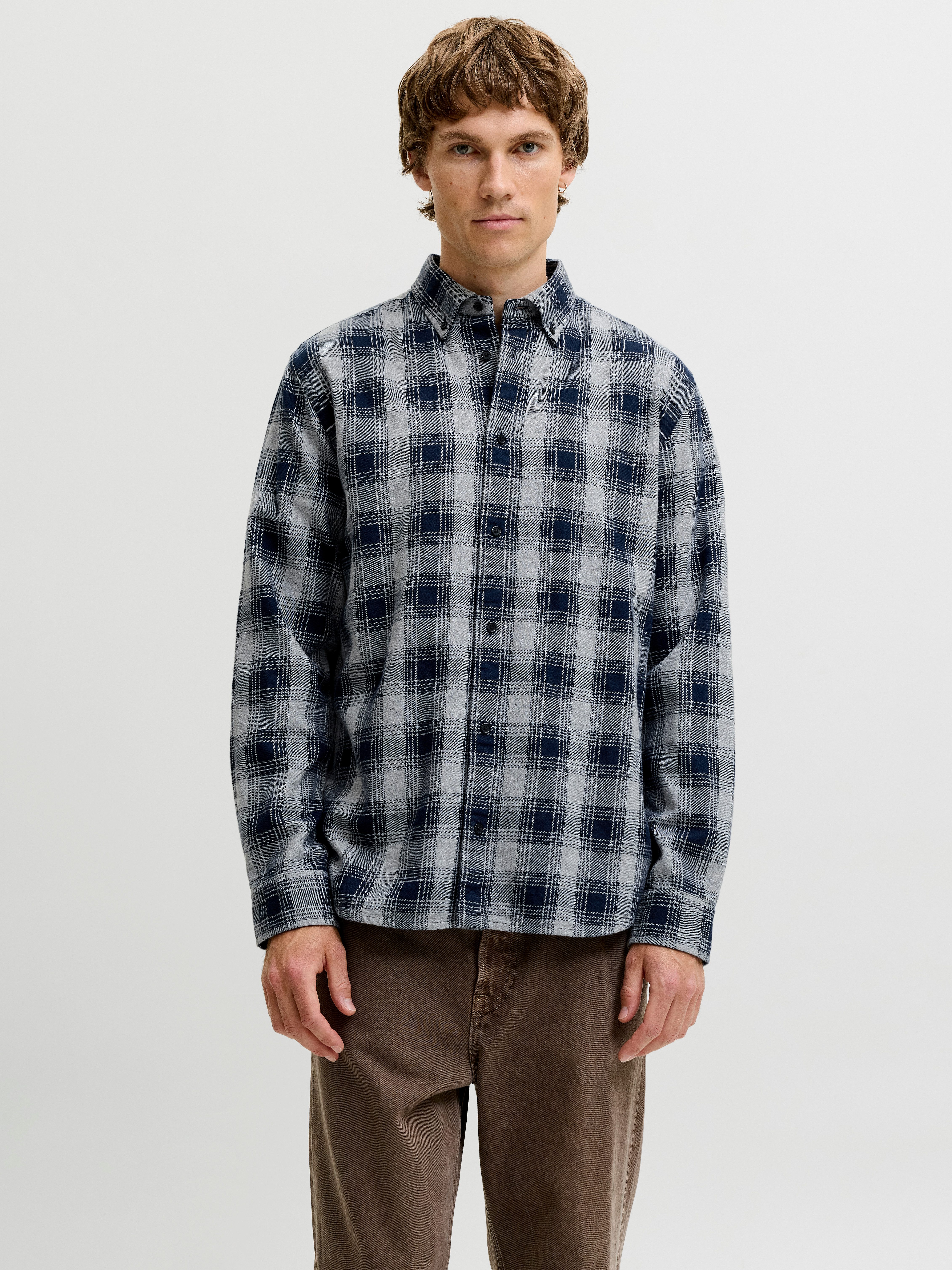 Jack & Jones Langarmhemd JPRBLUHARVEY CHECK L/S SHIRT SN Baumwolle, normal geschnitten