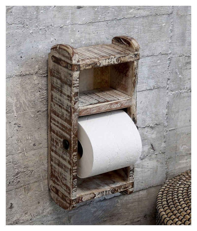Chic Antique Toilettenpapierhalter Ziegelform Wand Toilettenpapierhalter WC Rollenhalter Weiß Chic