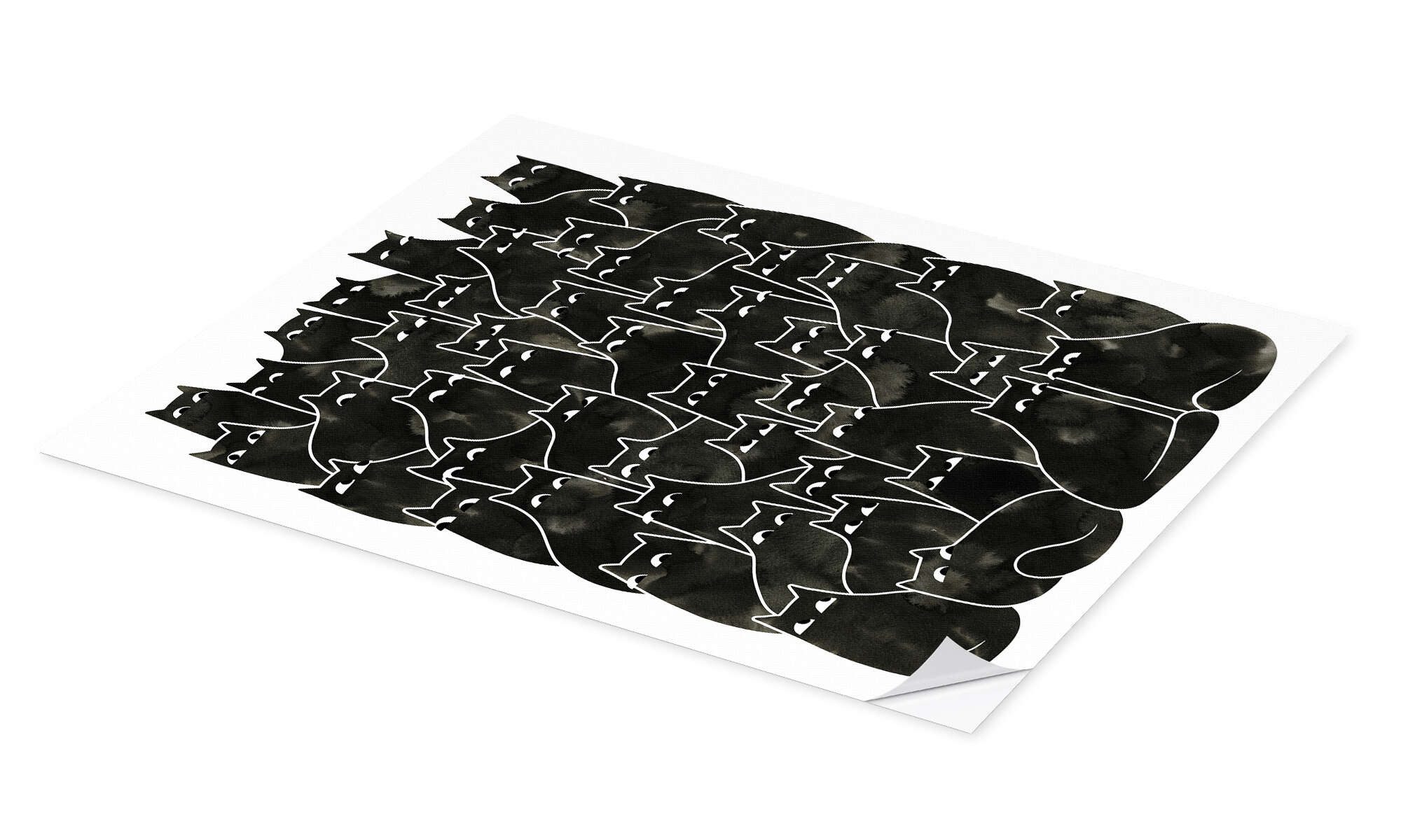 Posterlounge Wandbild Verdächtige Katzen, littleclyde, erhältlich als Poster, Leinwandbild, Wandsticker oder Acrylglasbild