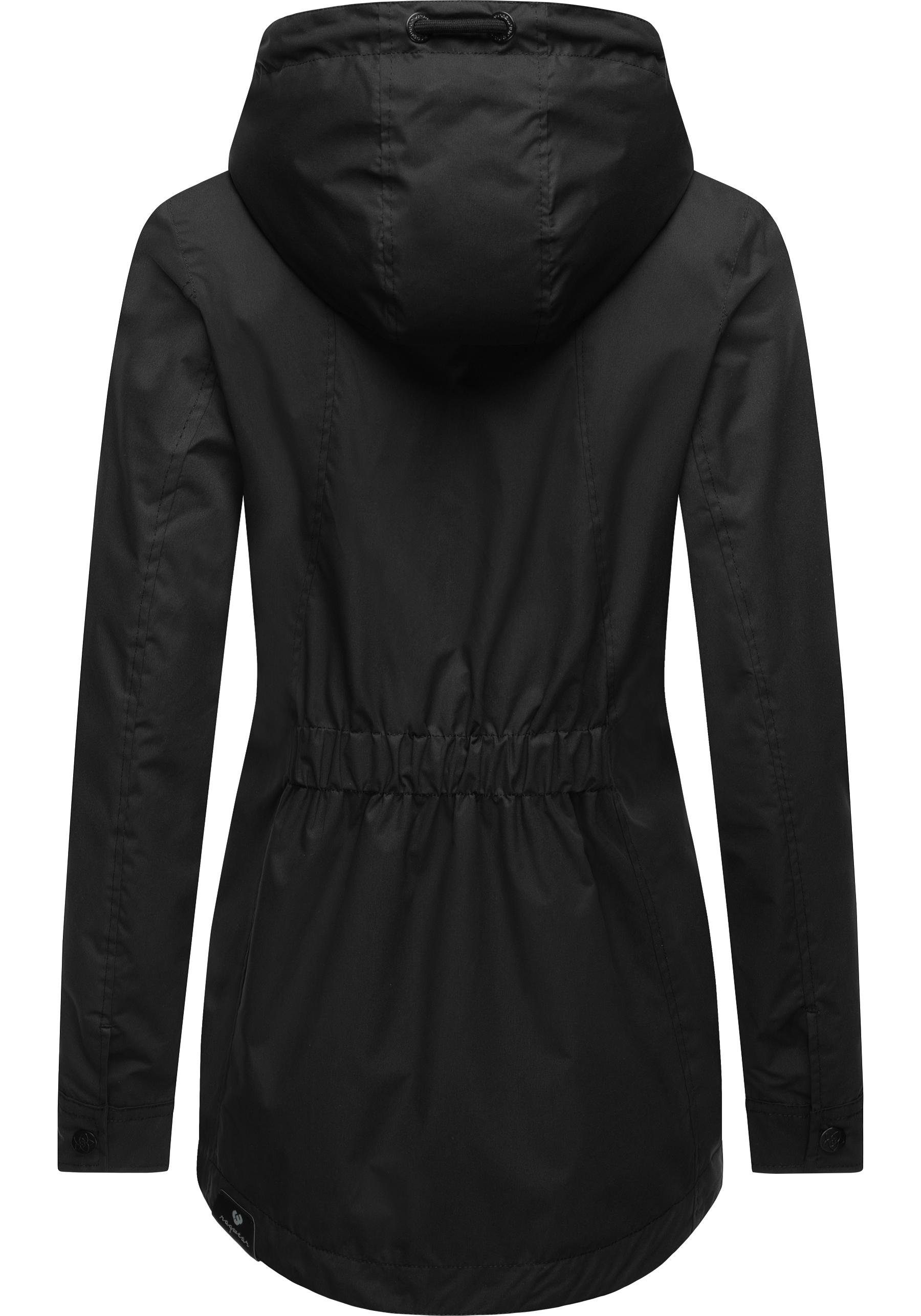 Ragwear Outdoorjacke Zuzka stylische Übergangsjacke mit großer Kapuze
