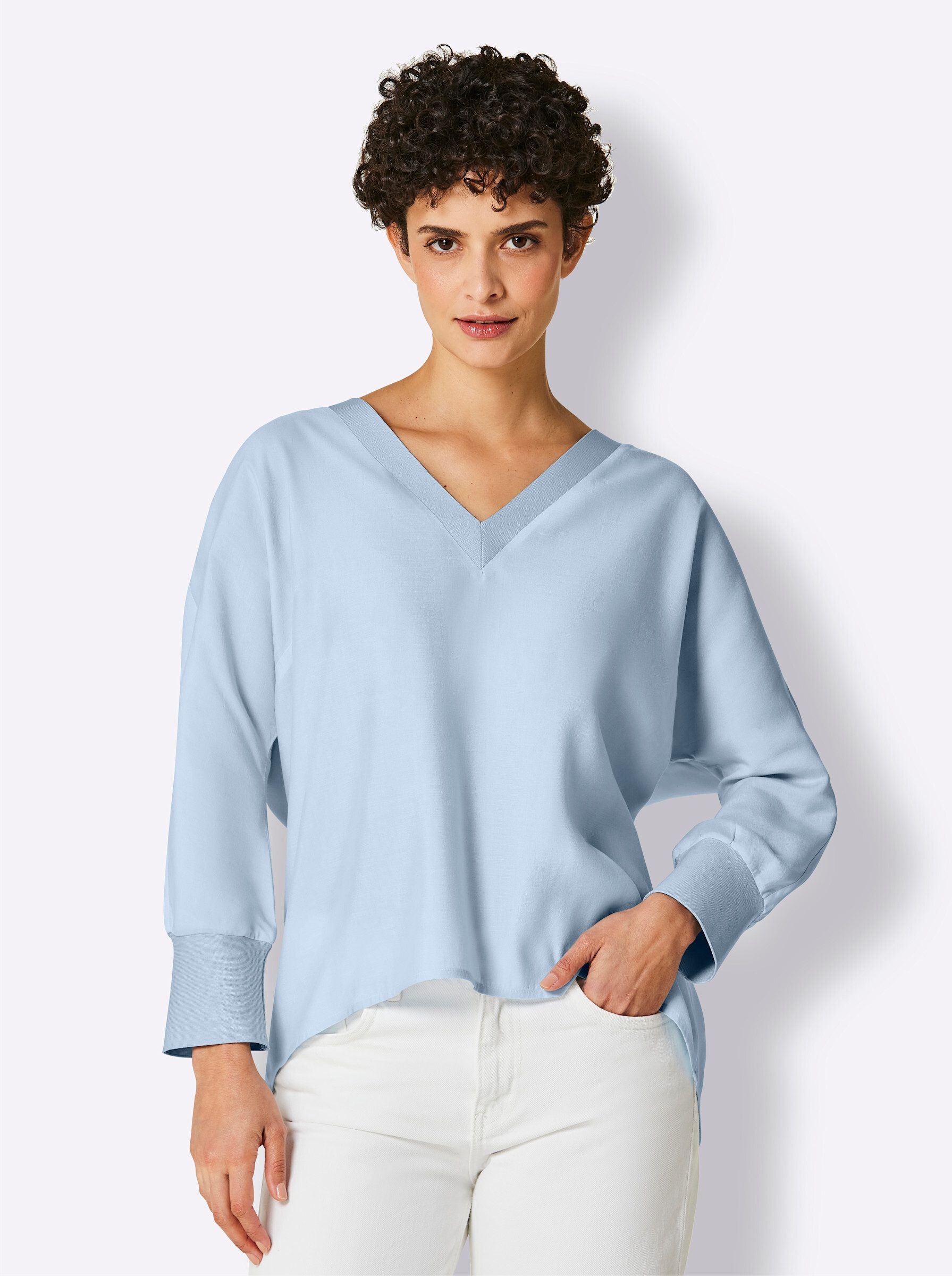 Klassische Bluse Langarmbluse