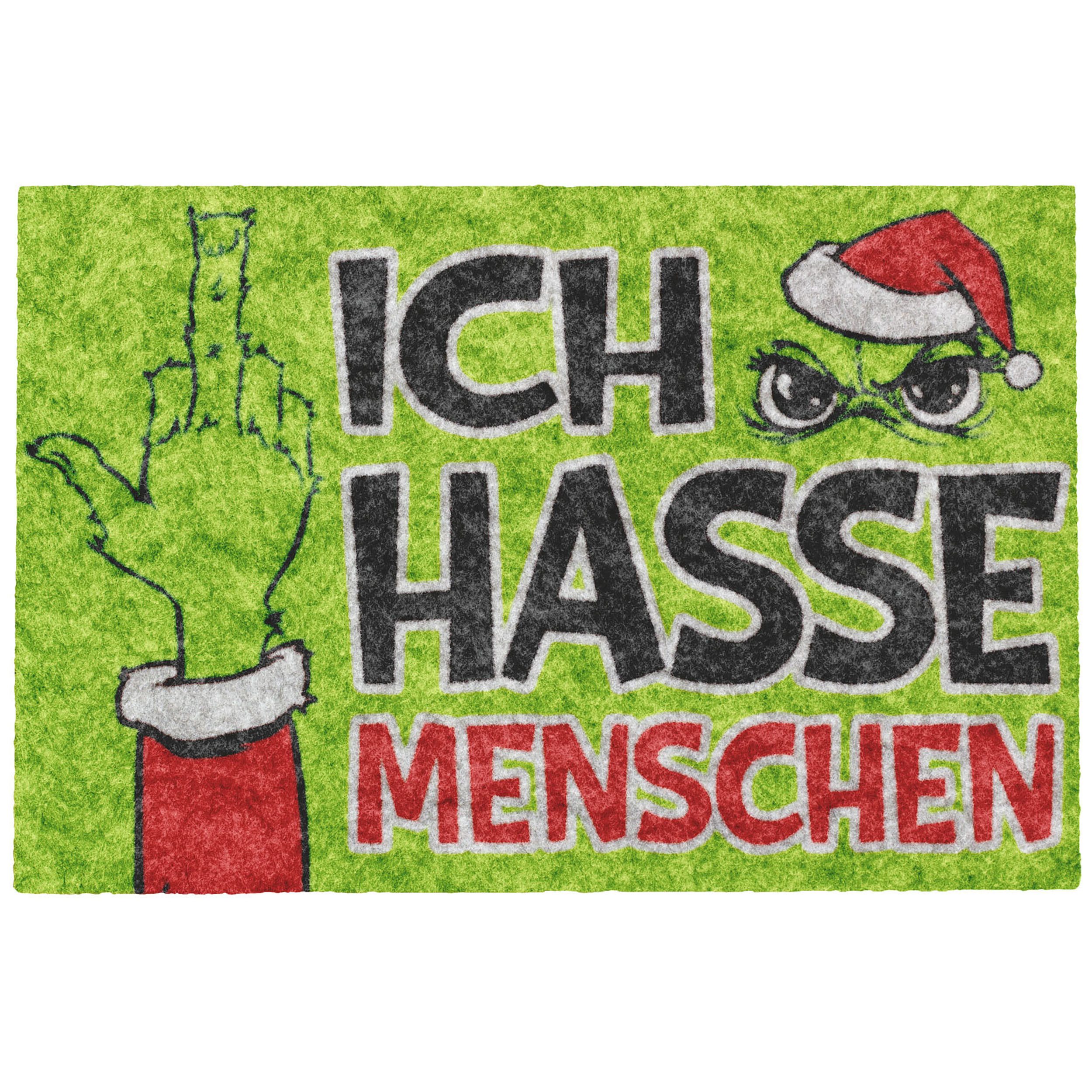 Annastore Fußmatte Fußmatte mit Anti-Weihnachts-Design - Ich hasse Menschen günstig online kaufen