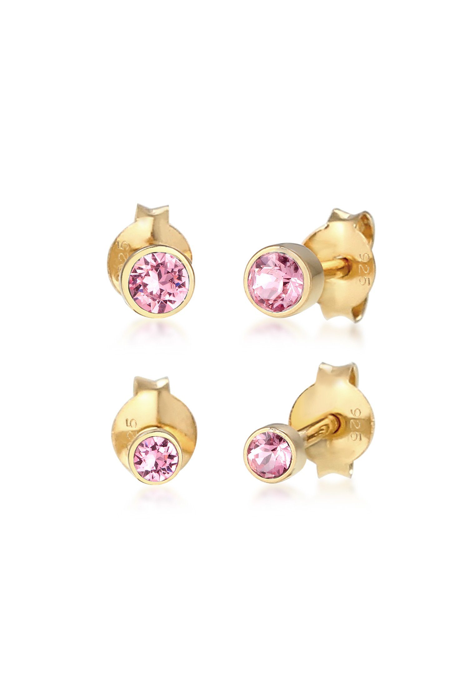 Elli Ohrring-Set Ohrstecker Set Weiß 925 Sterling Silber, mit Kristallen vo günstig online kaufen