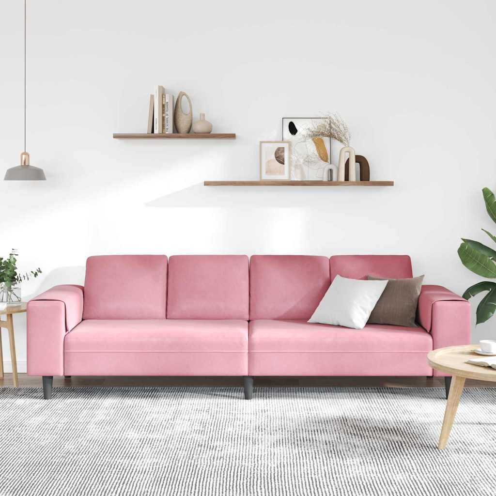 vidaXL Sofa Sofa Set Rosa Samt, günstig online kaufen