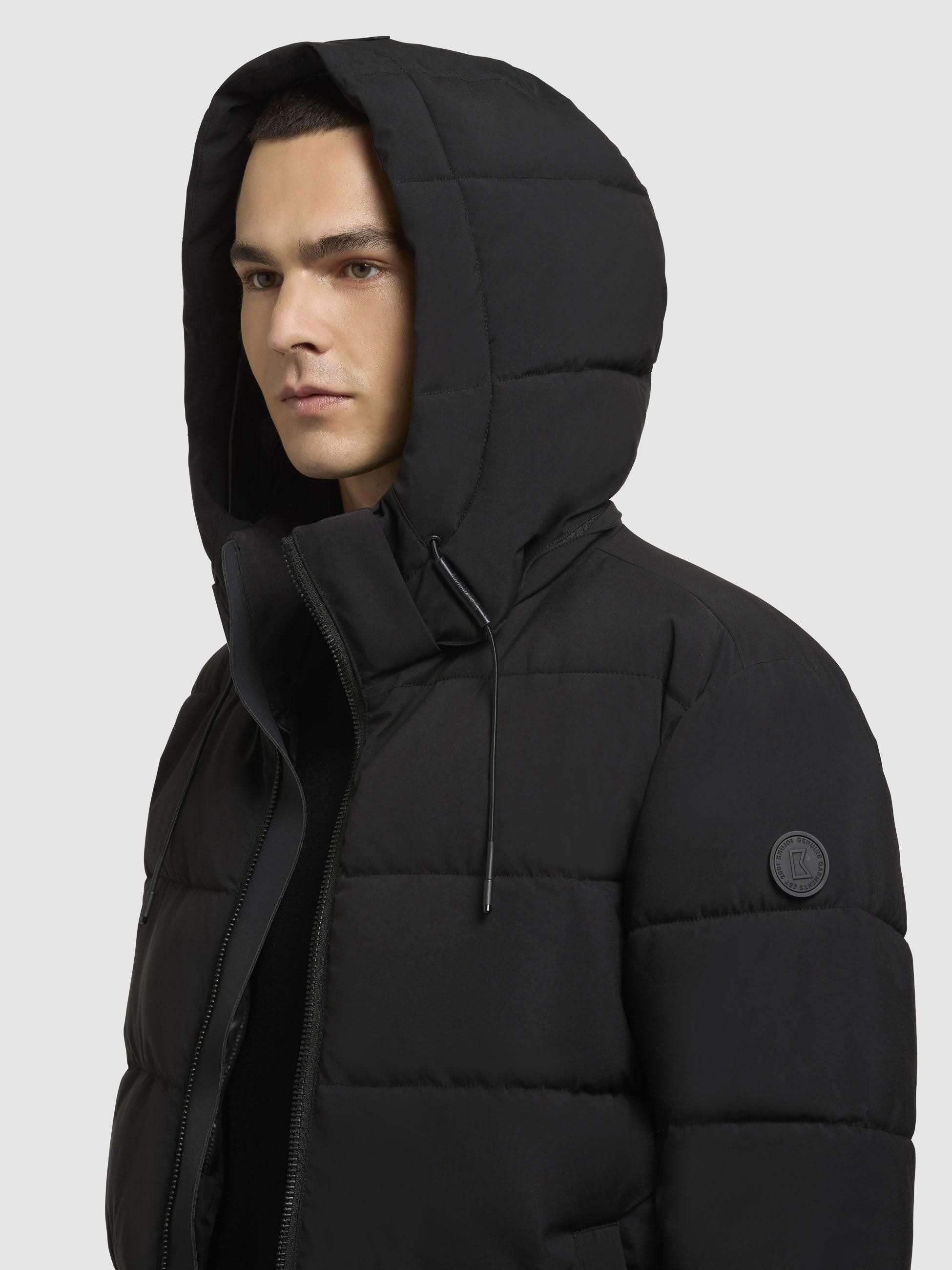 khujo Winterjacke Loga2-YM Steppjacke mit abnehmbarer Kapuze und Rucksackträgern