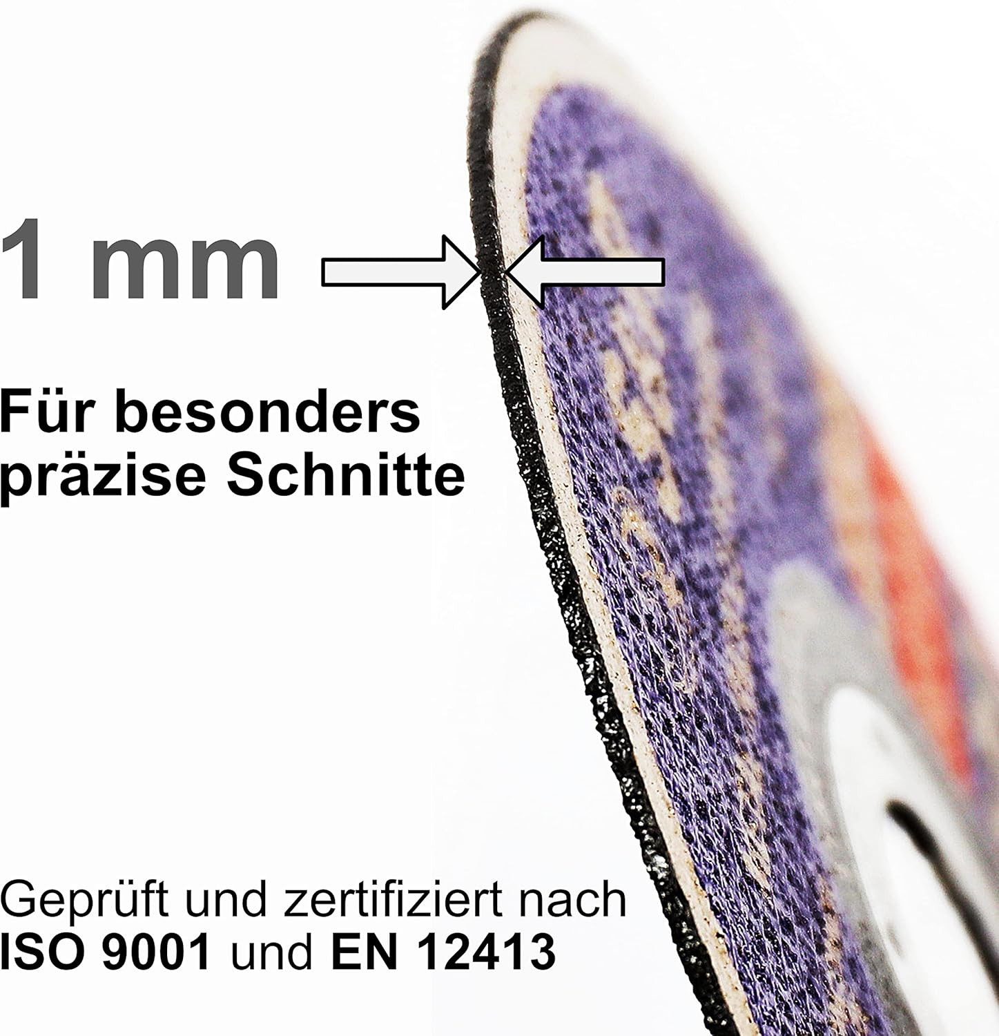 S&R Trennscheibe für Metall, Stahl, Edelstahl/INOX, 115 x 1,0 x 22,23 mm, A60 S-BF, (Set, 25 - Stück), für Winkelschleifer, Flex, zertifiziert nach ISO 9001 und EN 12413