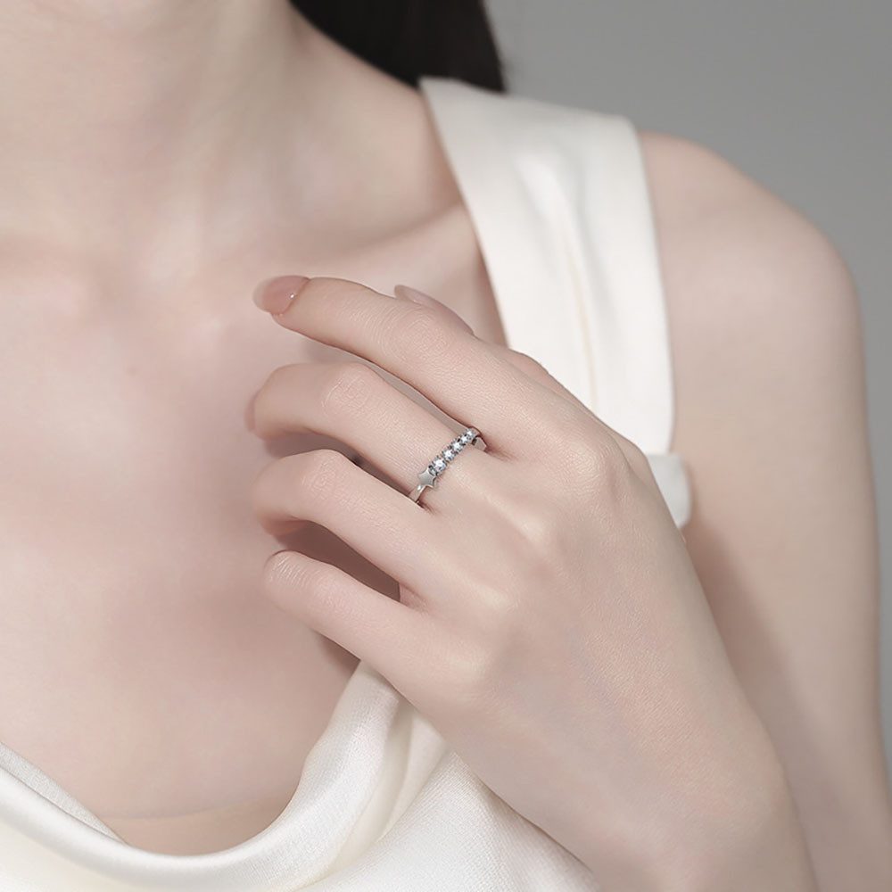 The Beauty House Fingerring Damen Ring mit Stern und Zirkonia