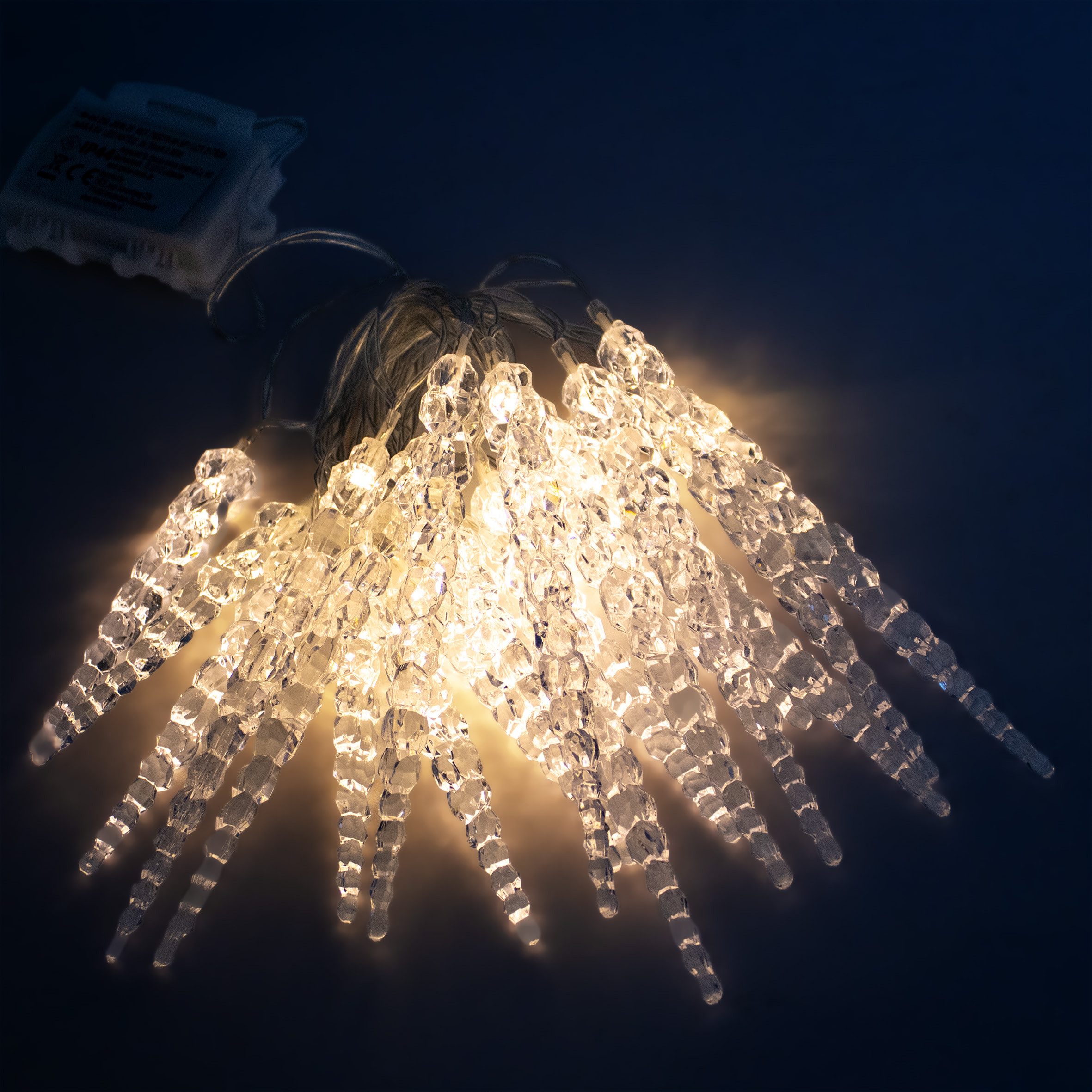 Spetebo LED-Lichterkette LED Eiszapfen Lichterkette für Außen, 20-flammig, mit Timer und 8 Leuchtfunktionen – Bild 5 von 5