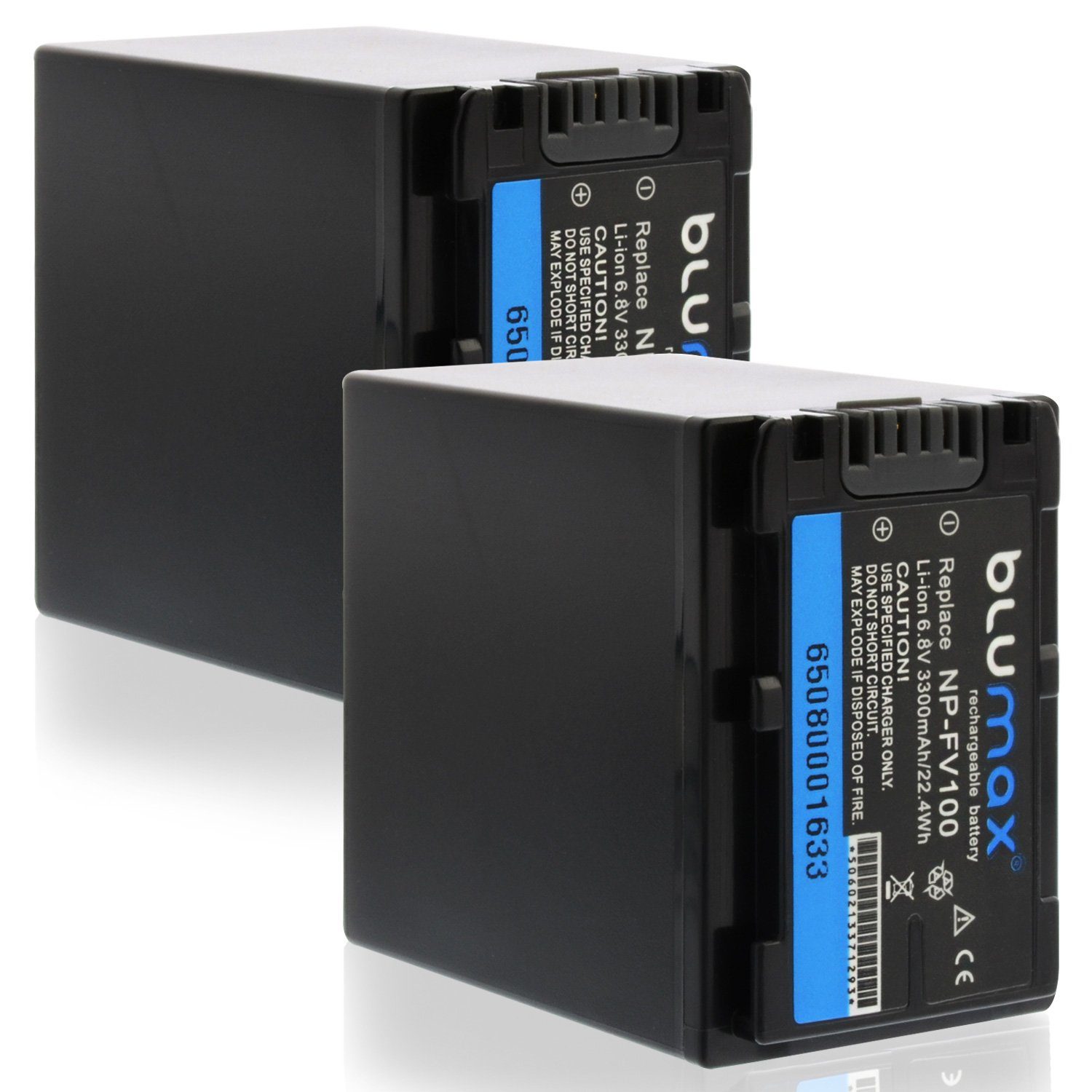 HDR-CX900 2x 3300mAh SX85 NP-FV100 NP-FV120 DCR-SX63 Kamera-Akku Blumax