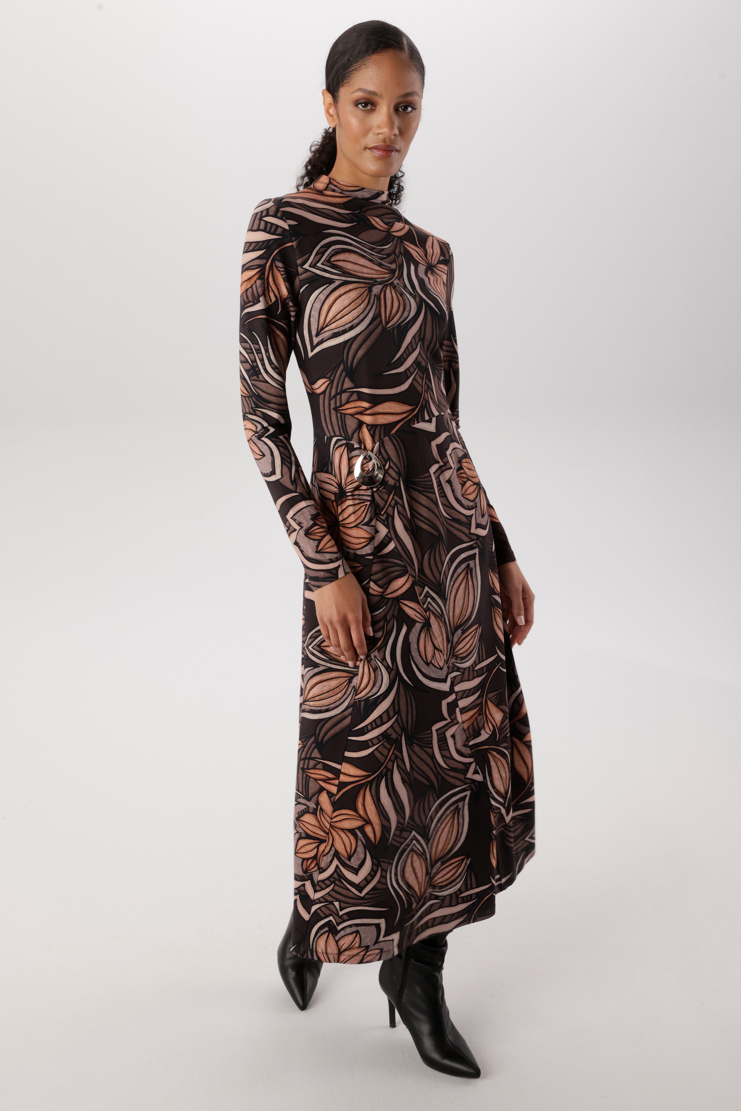 Aniston SELECTED Midikleid mit kleinem Stehkragen - NEUE KOLLEKTION