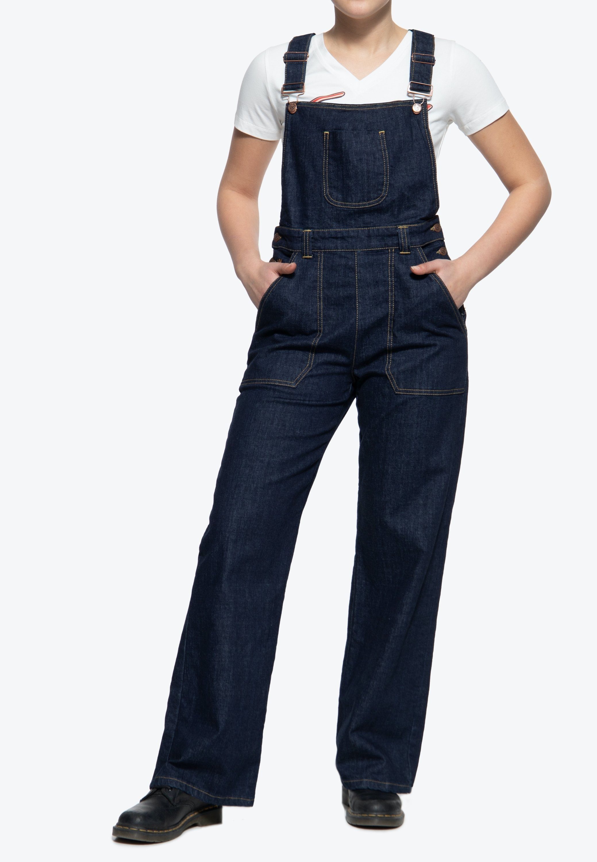 High Latzjeans Marlene QueenKerosin Waist Fit Im