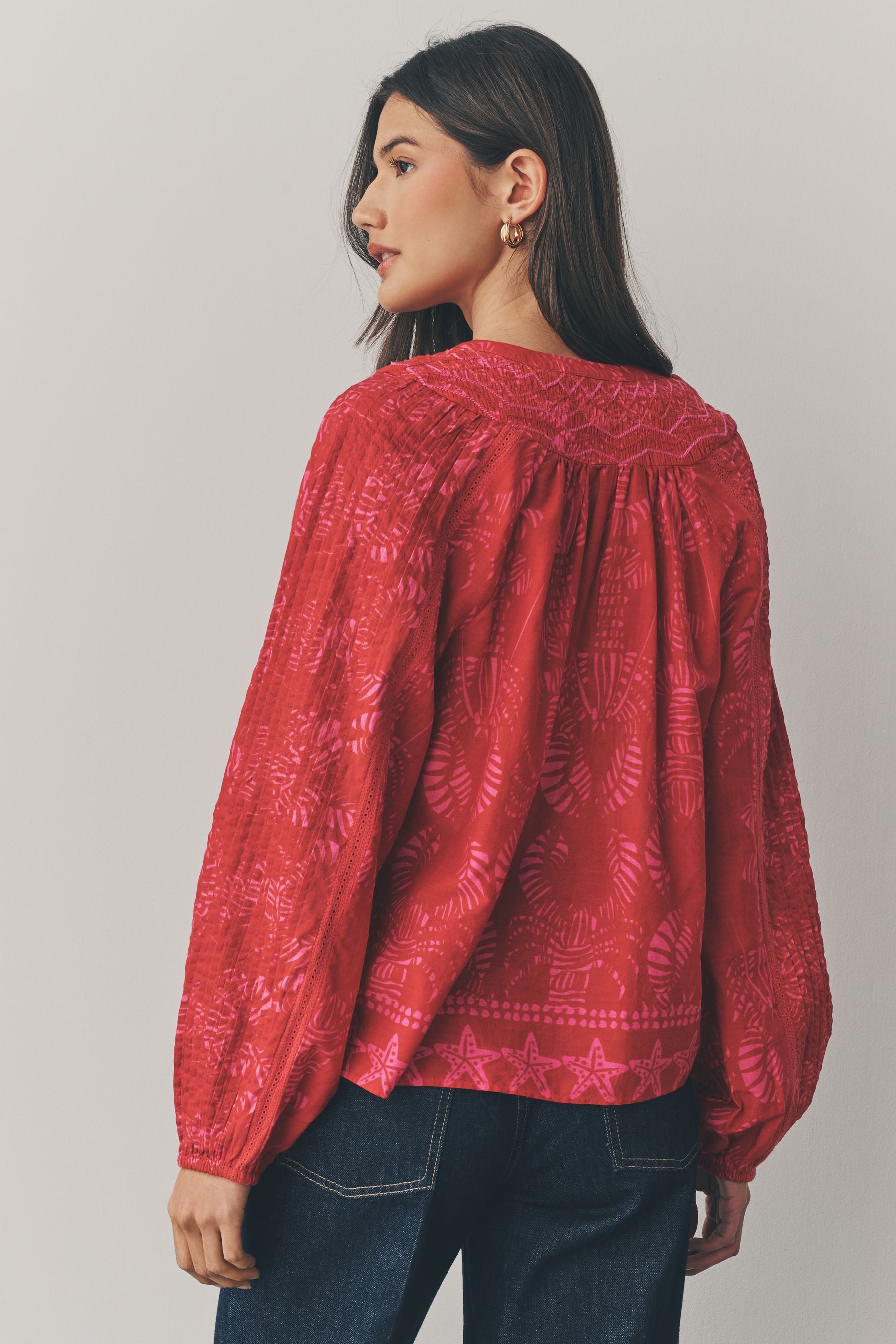 Next Langarmbluse Langärmelige Bluse mit Biesen günstig online kaufen