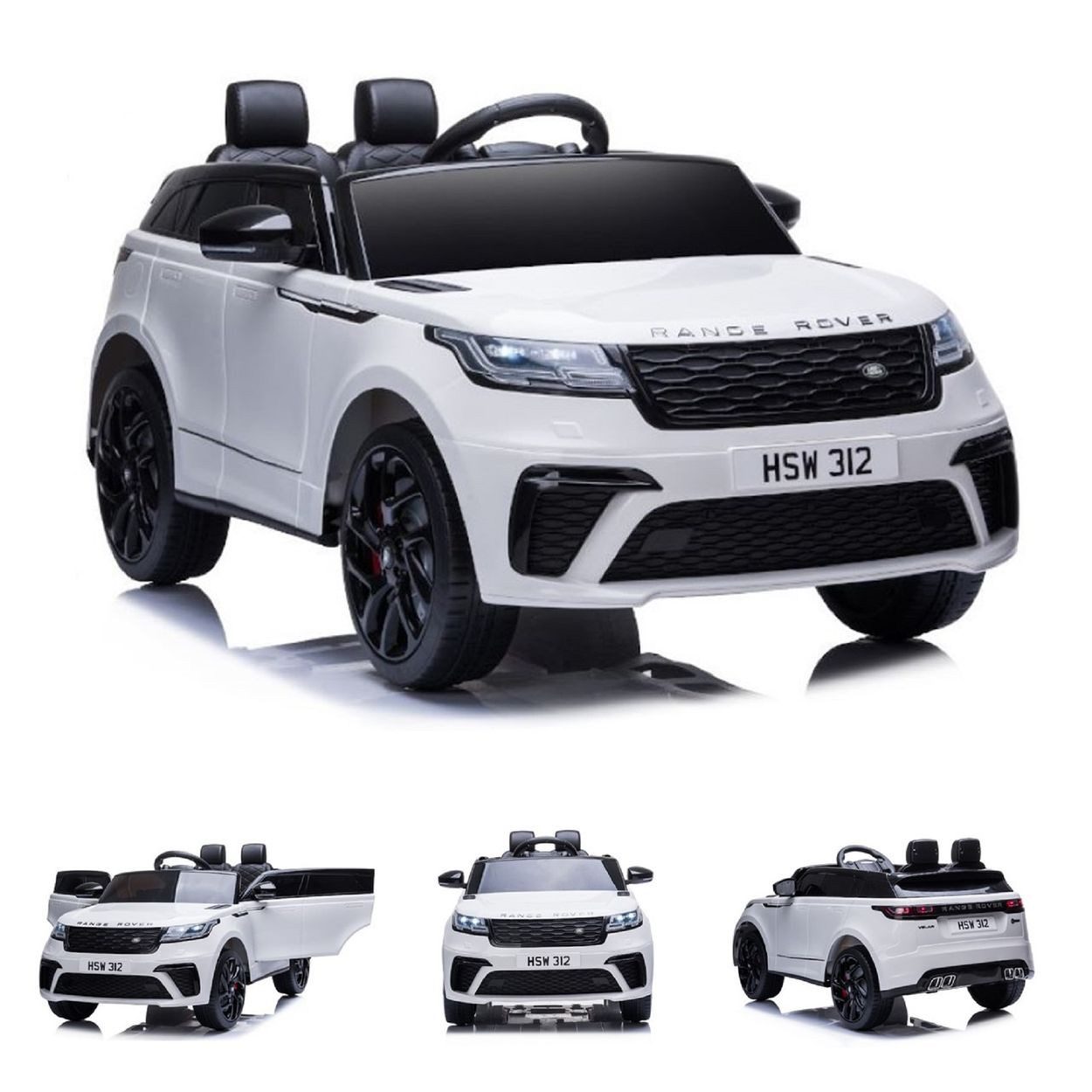 ES-Toys Elektro-Kinderauto Kinderauto Range Rover Velar, Belastbarkeit 30 kg, EVA-Reifen Stoßdämpfer Scheinwerfer