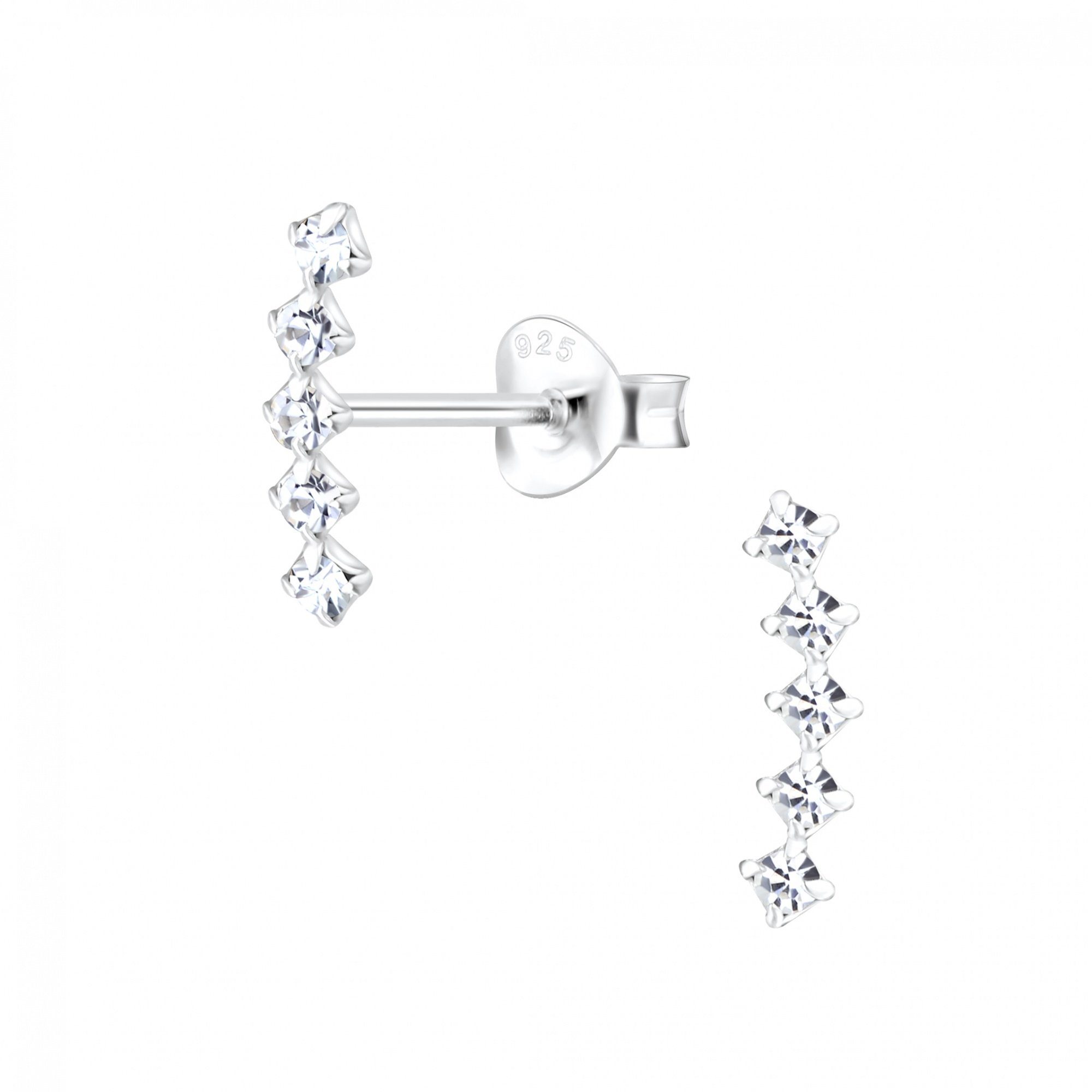 ALEXANDER YORK Paar Ohrstecker KRISTALLREIHE sparkling, 2-tlg., 925 Sterling Silber