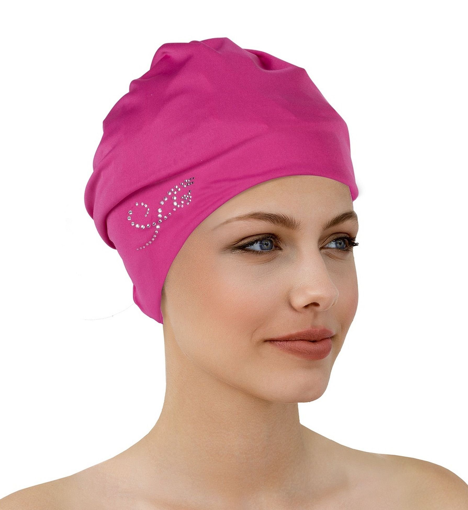 Damen mit - Badekappe Pink 3479-43 Fashy Fashy Badekappe Badehaube Strasssteinen