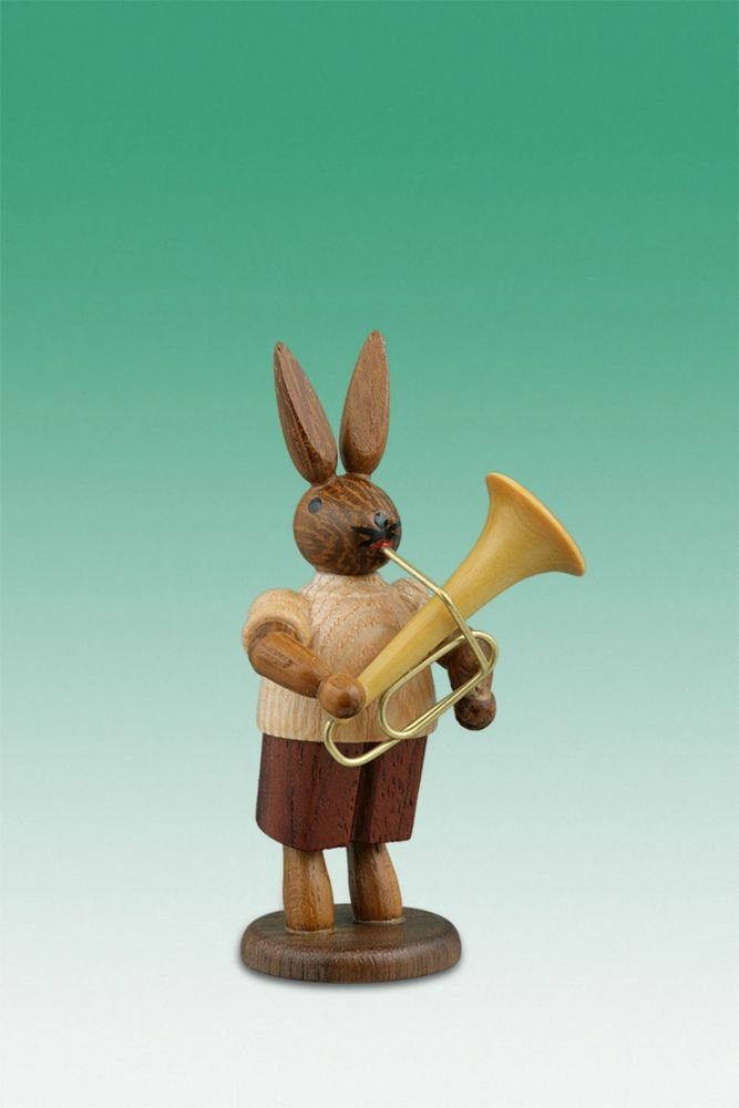 Osterhase Osterdekoration Osterhase Musikant mit Tuba Höhe 7,5cm NEU