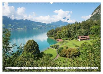 CALVENDO Wandkalender Faszination Berner Oberland 2023 - Thuner- und Brienzersee (Premium, hochwertiger DIN A2 Wandkalender 2023, Kunstdruck in Hochglanz)