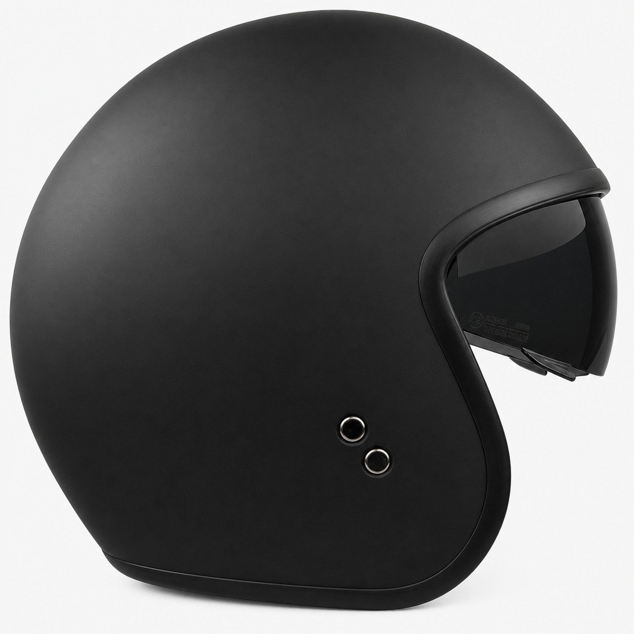 RÖMER HELME Motorradhelm RR10701 - Jethelm mit Sonnenvisier + gratis klarem Visier, mattschwarz, Sonnenblende & klares Visier auswechselbar